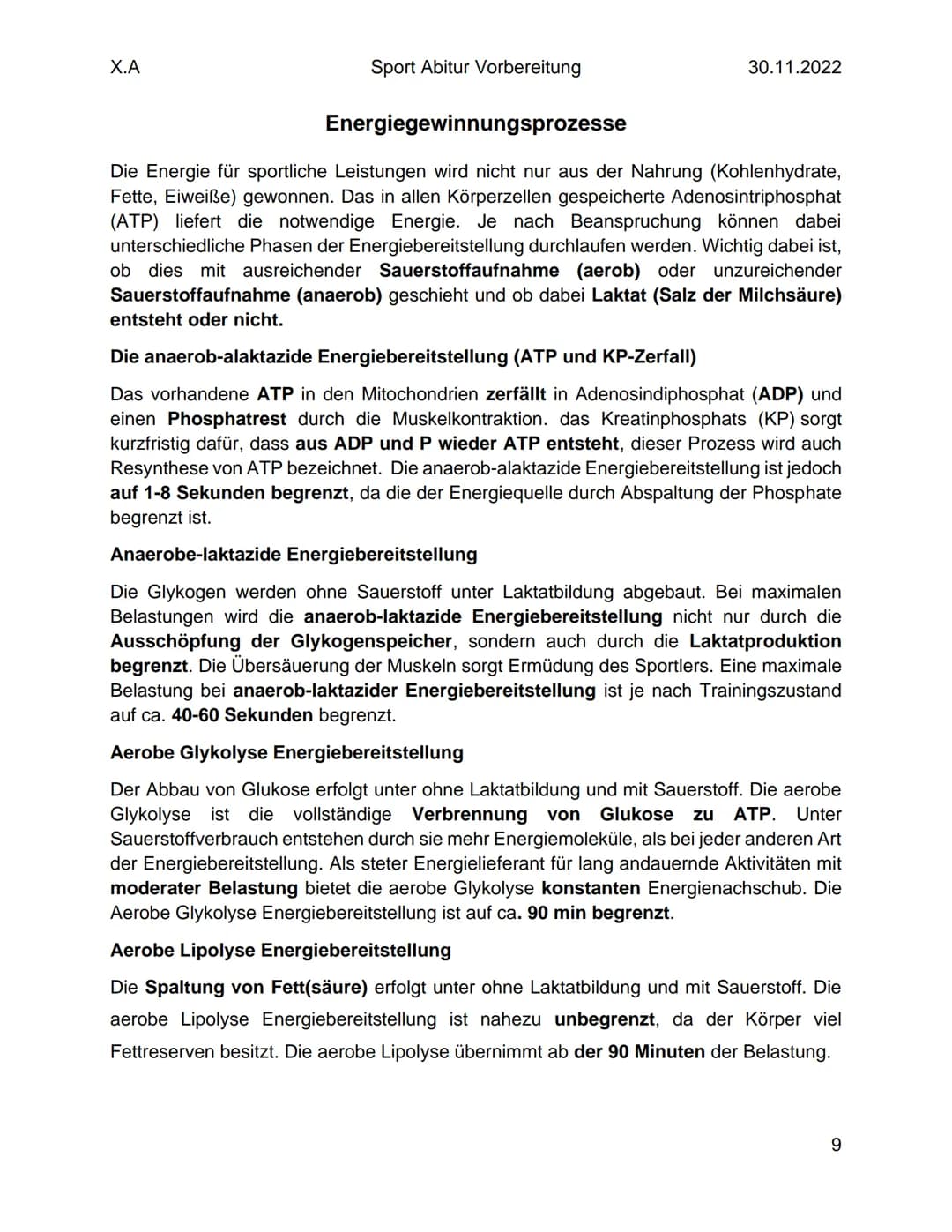 X.A
Sport Abitur Vorbereitung
Lernmodell
30.11.2022
Der Begriff des Lernens bezieht sich auf viele Bereich des menschlichen Handelns. Der
Le
