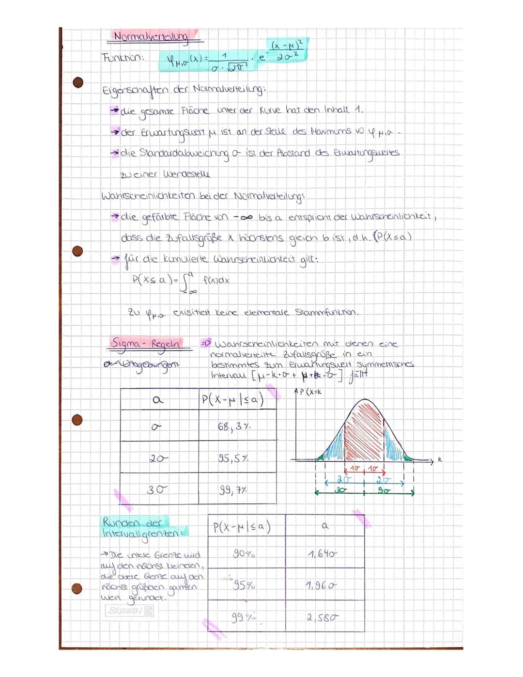 Erwartungswert
→ist der Wert, bei dem sich die Zufallsgröße bei häufiger
Wiederhaung einpendelt
Formel: M(x) = x₁ P₁ + x₂ + P₂ + ... xn.pna
