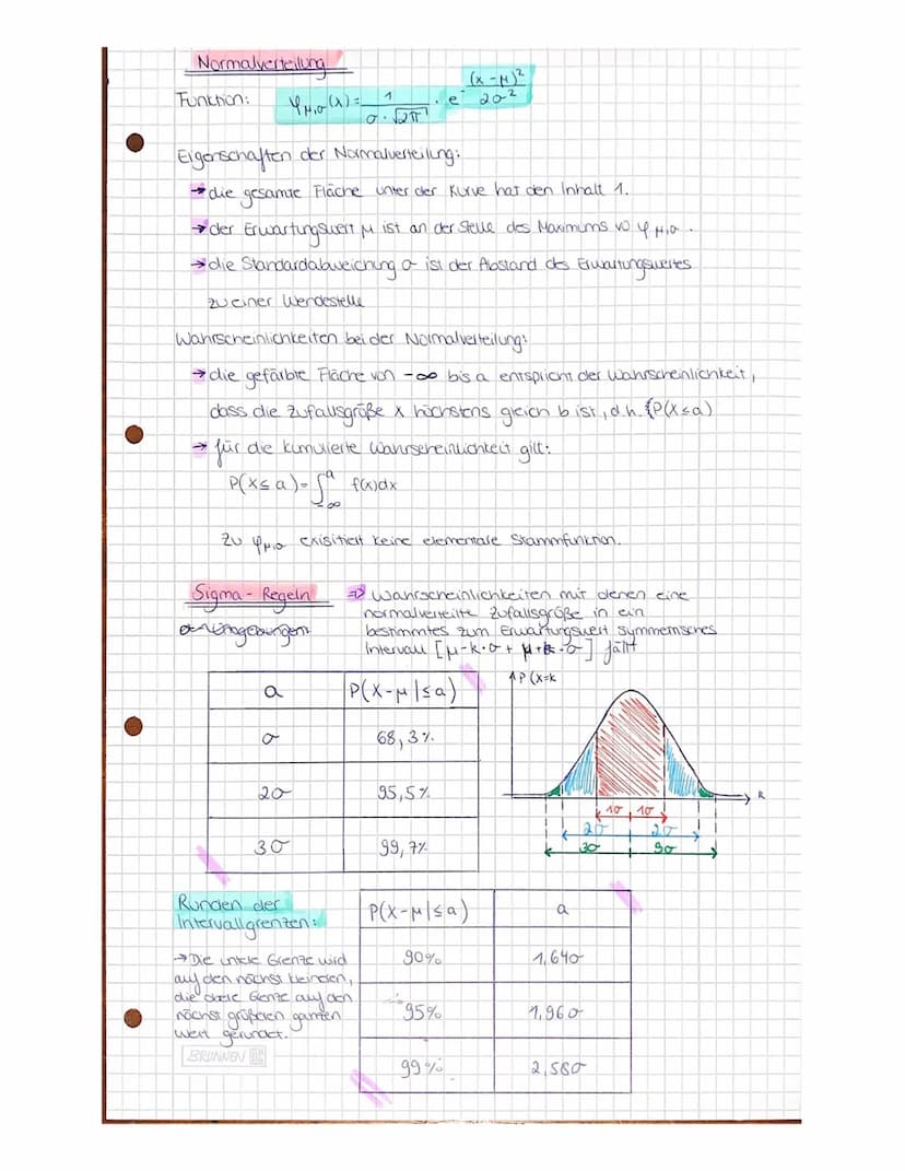 Erwartungswert
→ist der Wert, bei dem sich die Zufallsgröße bei häufiger
Wiederhaung einpendelt
Formel: M(x) = x₁ P₁ + x₂ + P₂ + ... xn.pna
