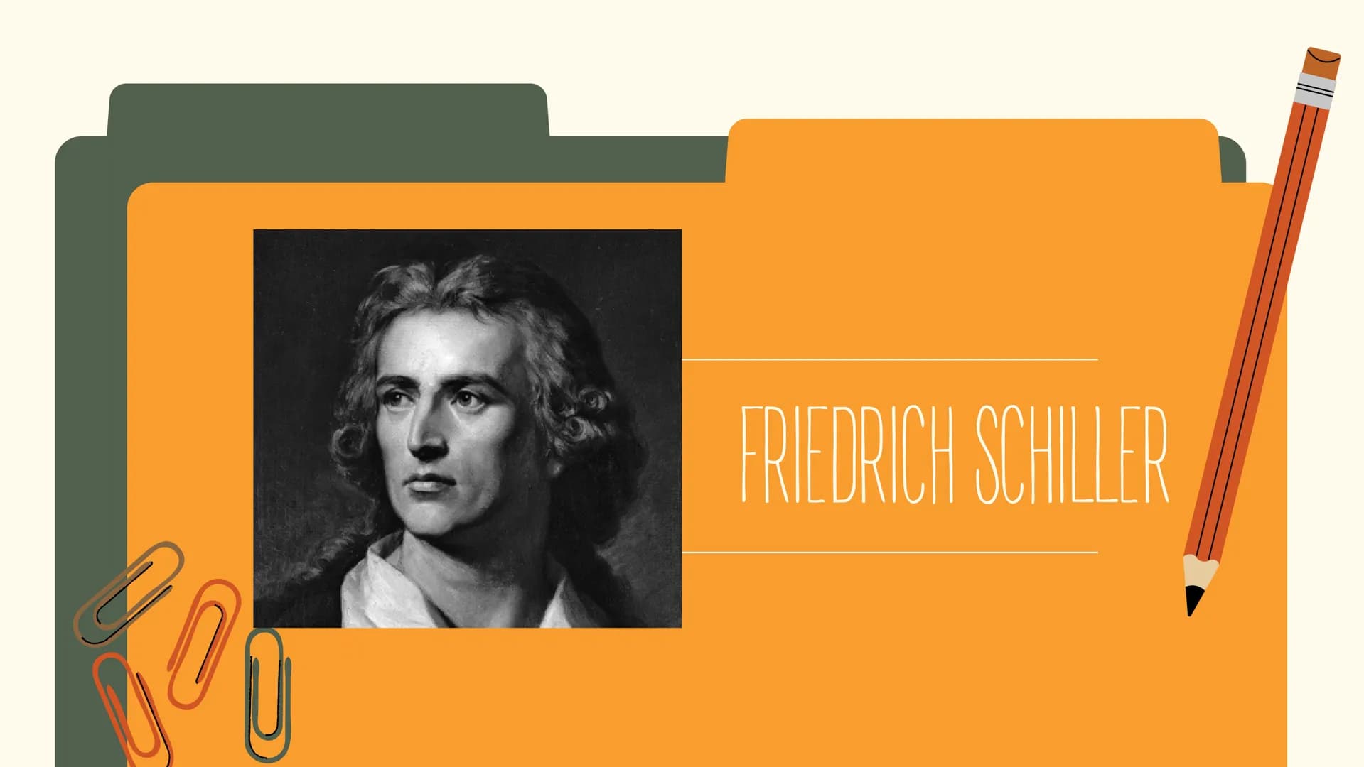 FRIEDRICH SCHILLER 1
2
3
4
Gliederung
Kindheit
Jugend & Studium
schwere Jahre
erfolgreiche Jahre
Wirkung
Werke
Sturm und Drang
(wichtige Mer