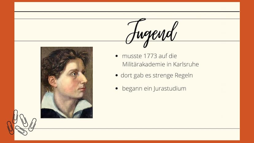 FRIEDRICH SCHILLER 1
2
3
4
Gliederung
Kindheit
Jugend & Studium
schwere Jahre
erfolgreiche Jahre
Wirkung
Werke
Sturm und Drang
(wichtige Mer