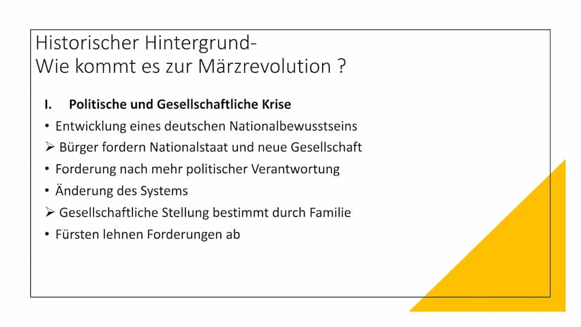 21-
VORMÄRZ „. Die Geschichte ist der Fortschritt im Bewusstsein der Freiheit.
- Georg Wilhelm Friedrich Hegel Gliederung
Grundlegende Infor