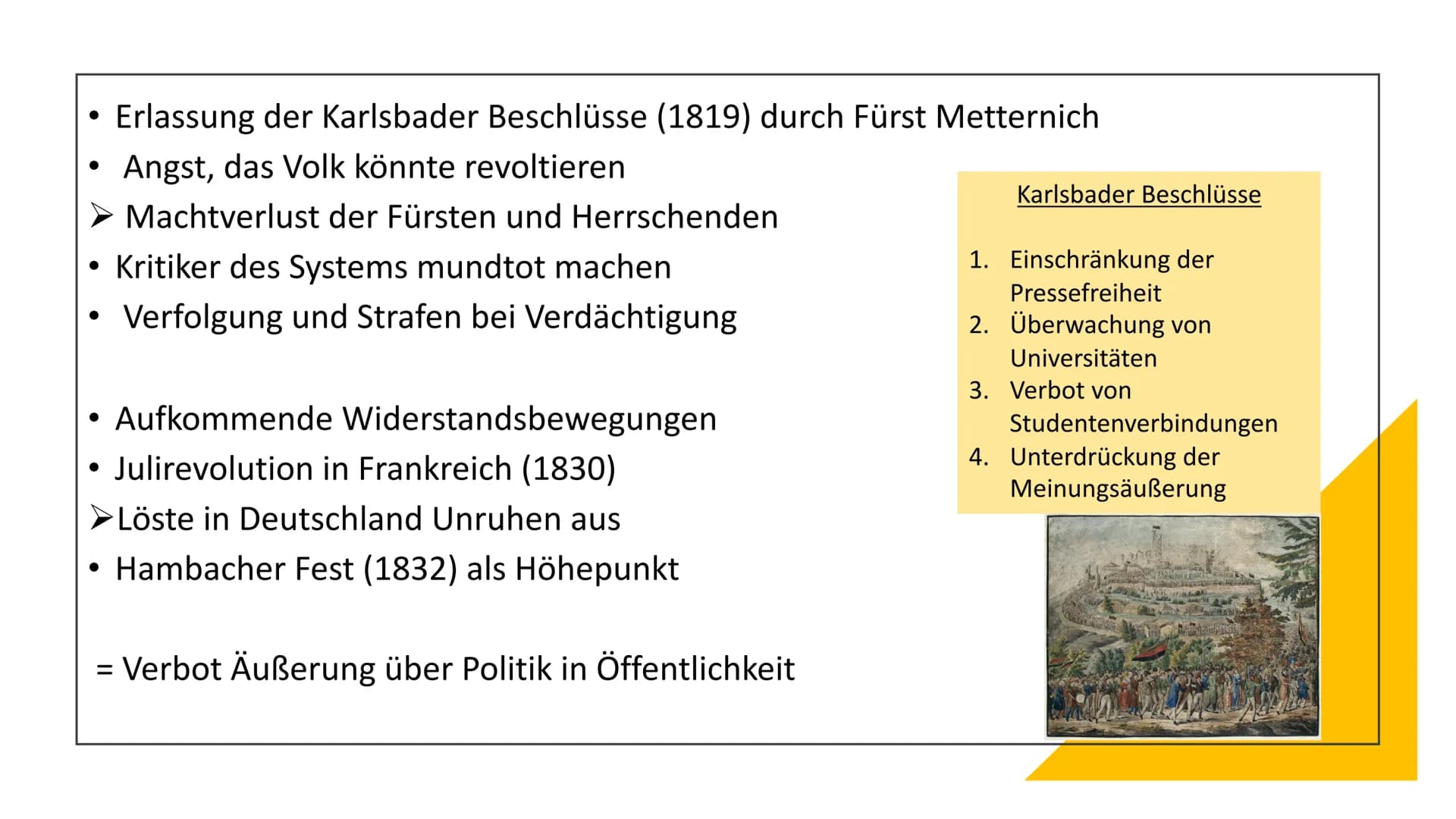 21-
VORMÄRZ „. Die Geschichte ist der Fortschritt im Bewusstsein der Freiheit.
- Georg Wilhelm Friedrich Hegel Gliederung
Grundlegende Infor