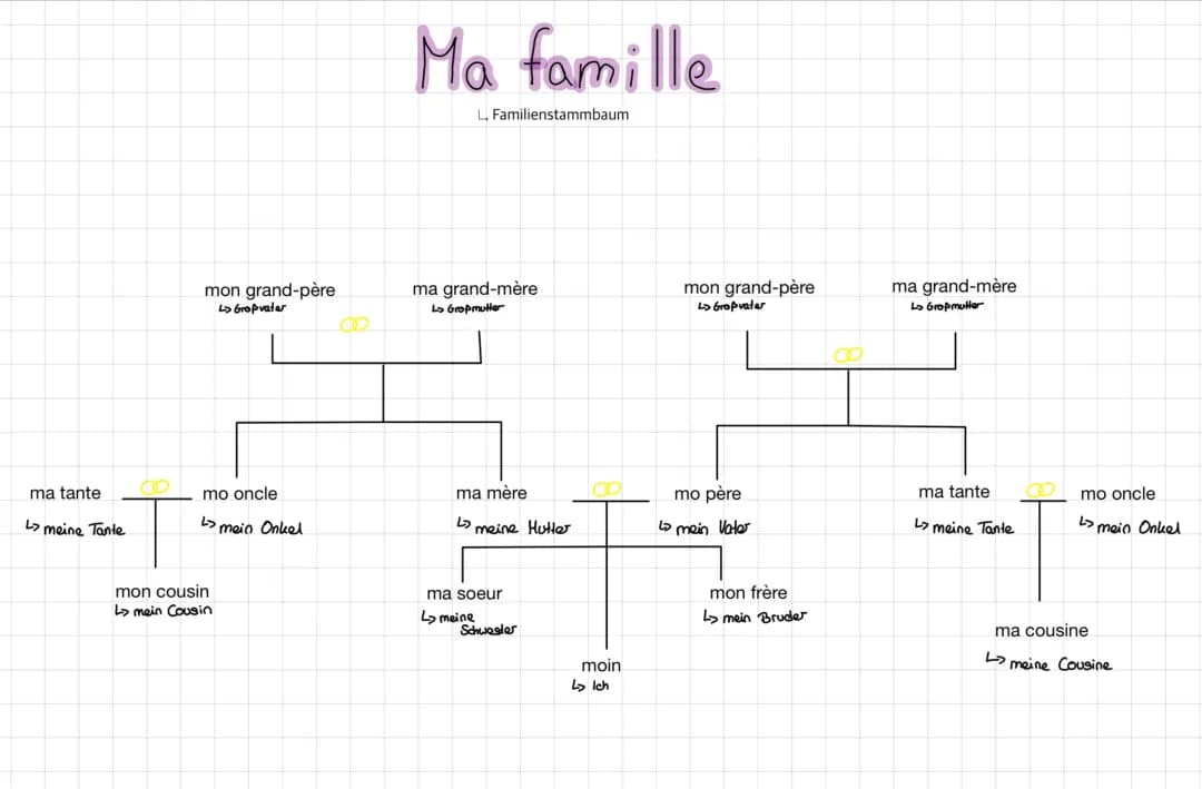 Familiestammbaum auf Französisch 