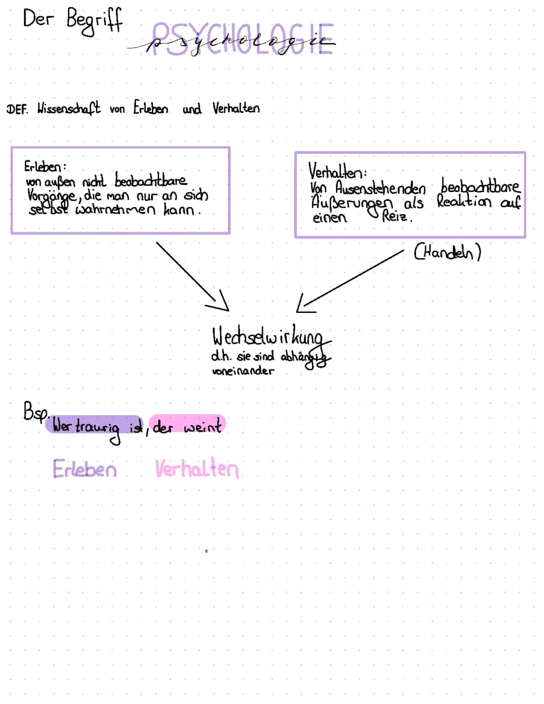 Der Bergriff Psychologie 