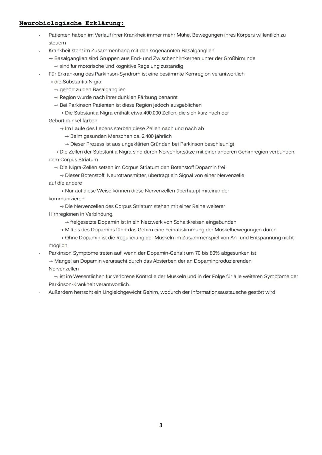 Definition:
neurologische Erkrankung
→ umgangssprachlich „Schüttellähmung"
nach dem englischen Arzt Dr. James Parkinson benannt
→ 1817 erstm