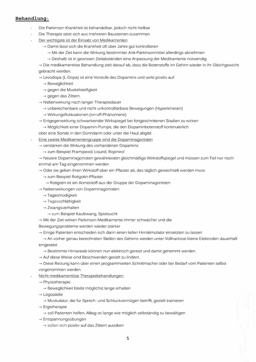 Definition:
neurologische Erkrankung
→ umgangssprachlich „Schüttellähmung"
nach dem englischen Arzt Dr. James Parkinson benannt
→ 1817 erstm