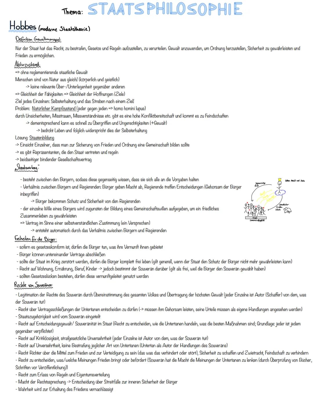 ~lernzettel~
2. Klausur
/ Thema: STAATSPHILOSOPHIE
Übersicht:
• Platon's Staatstheorie (Politeia)
• Aristhoteles Staatstheorie (Politie)
Hob