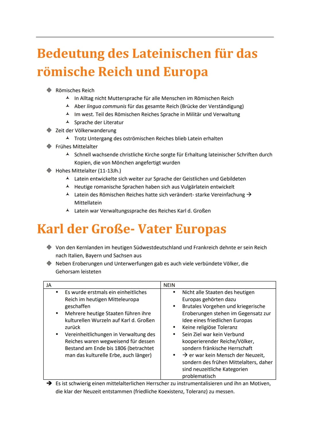 Bedeutung des Lateinischen für das
römische Reich und Europa
Römisches Reich
A In Alltag nicht Muttersprache für alle Menschen im Römischen 
