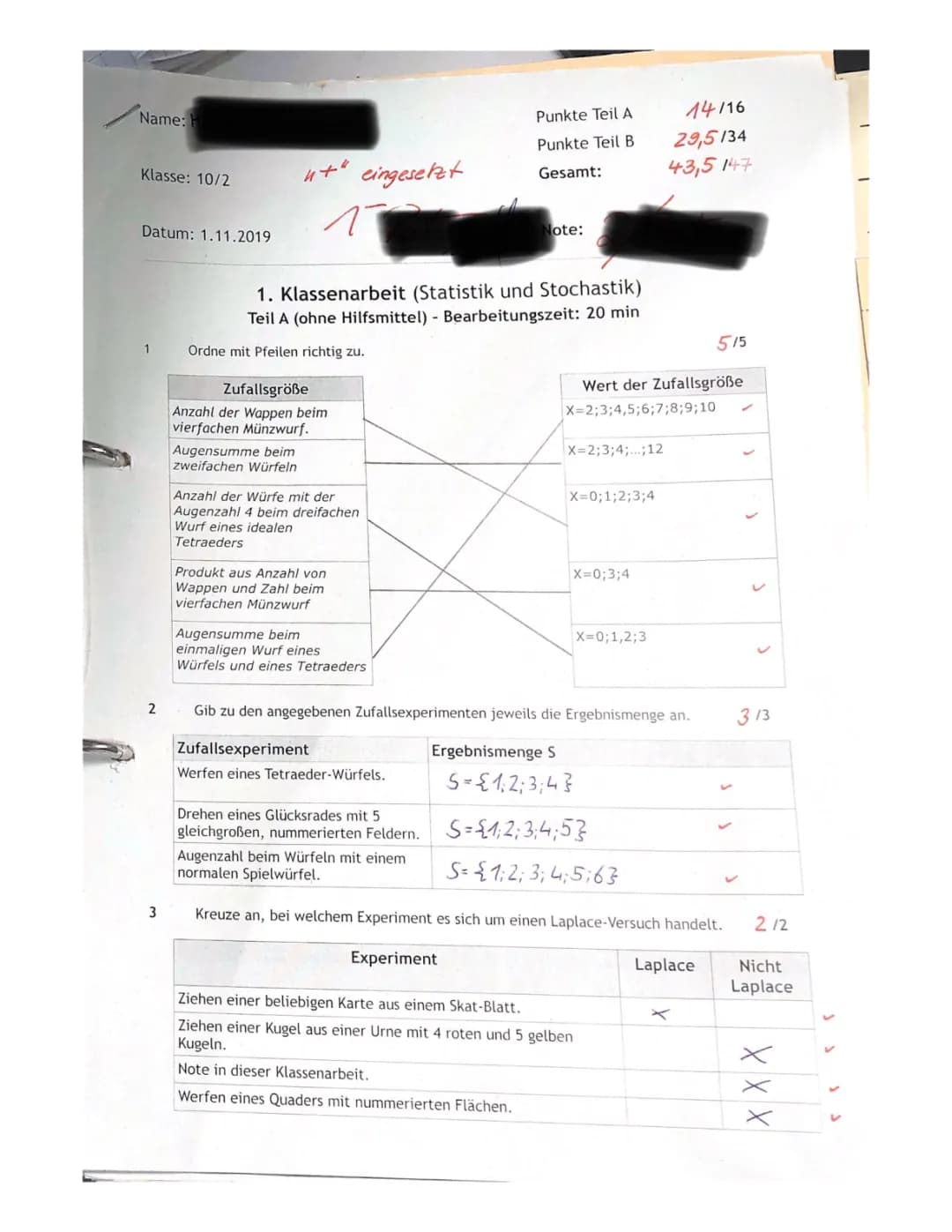 Wahrscheinlichkeitsrechnung Klasse 10: Übungen & Lösungen als PDF