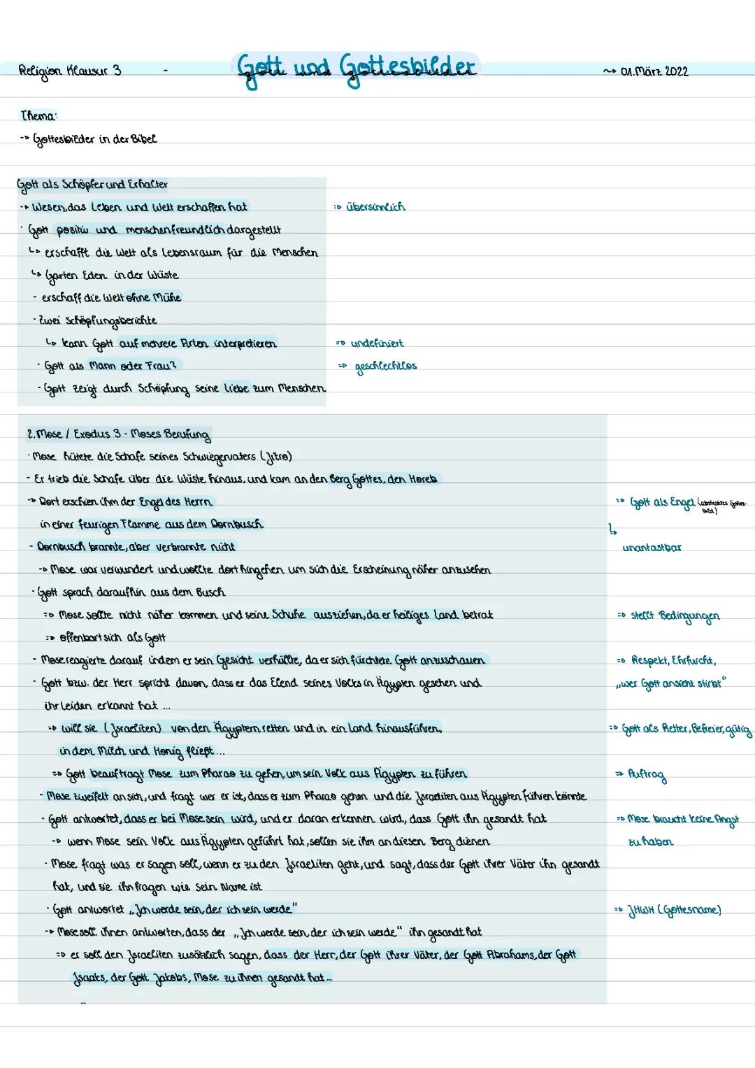 Gottesbilder in der Bibel - Unterrichtsmaterial für die Grundschule und Oberstufe