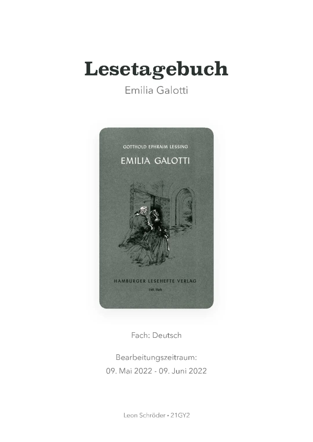 Lesetagebuch Emilia Galotti