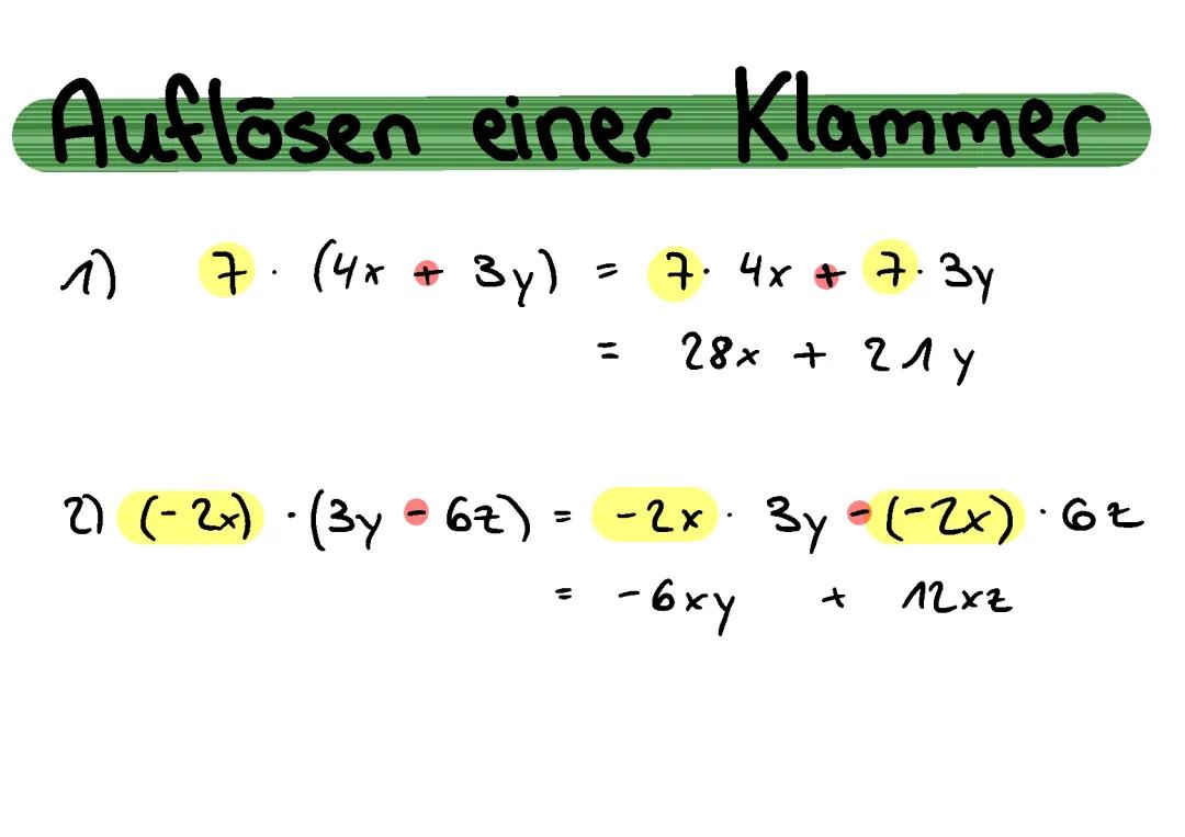 Auflösen von Klammern 