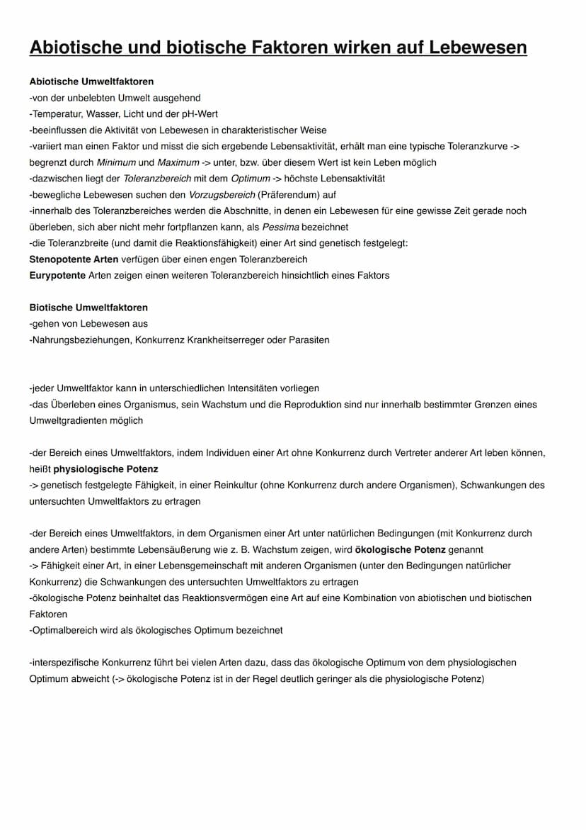 ÖKOLOGIE Übersicht
Autoökologie:
-einzelner Organismus und die Wechselwirkung zwischen ihm und der Umwelt
-auf Organismen wirken unterschied