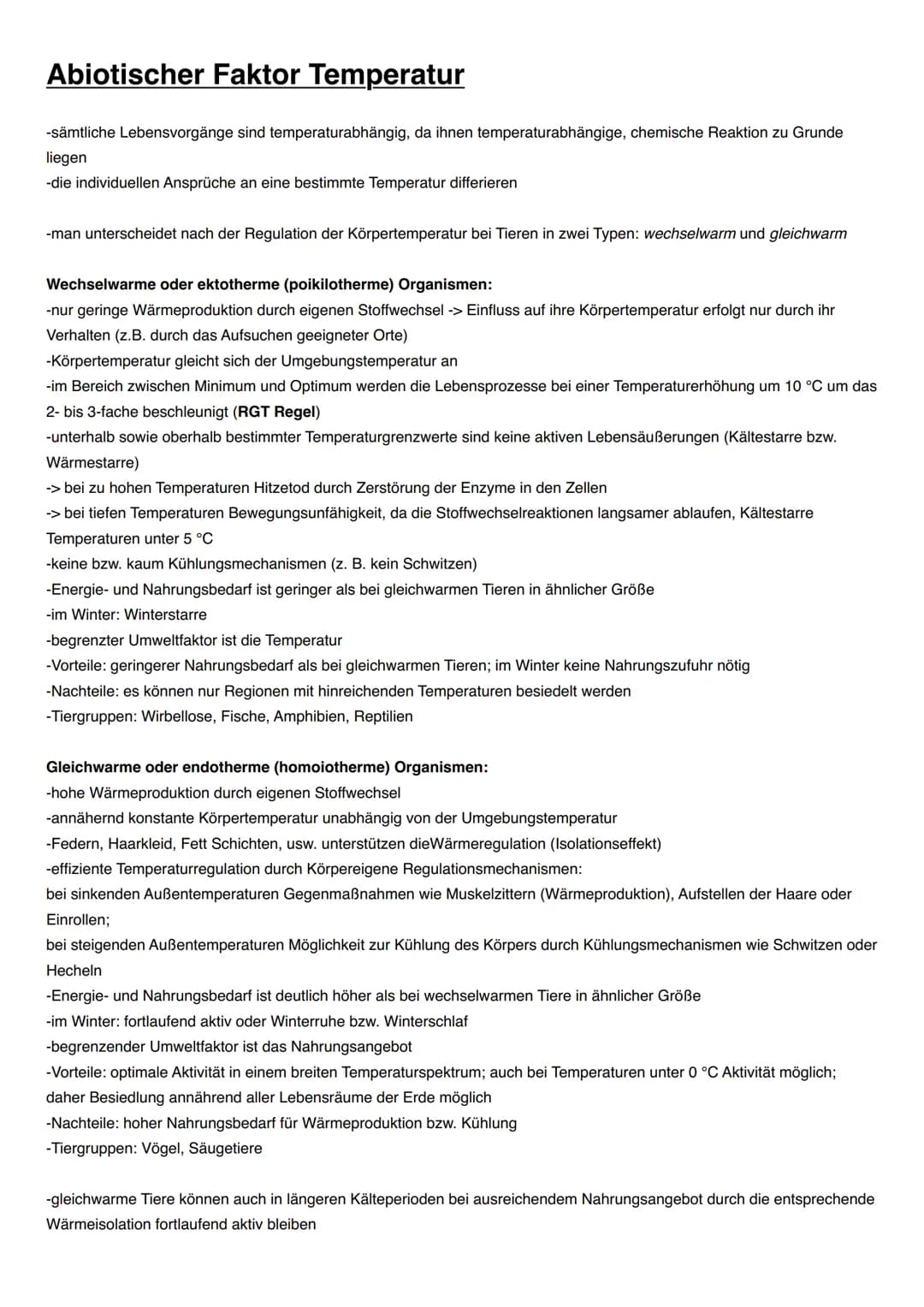 ÖKOLOGIE Übersicht
Autoökologie:
-einzelner Organismus und die Wechselwirkung zwischen ihm und der Umwelt
-auf Organismen wirken unterschied