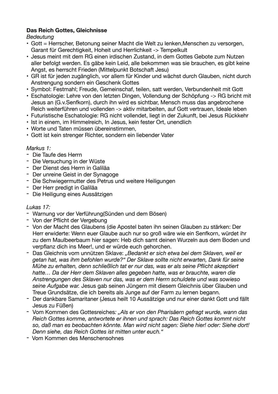 Inhaltsverzeichnis
Jesus Christus
1.1) Jesu Wirken
Lebensweg (Steckbrief)
Nachfolge
Wunder u. Wirkungen u. Interpretation
Gleichnisse ,,Das 
