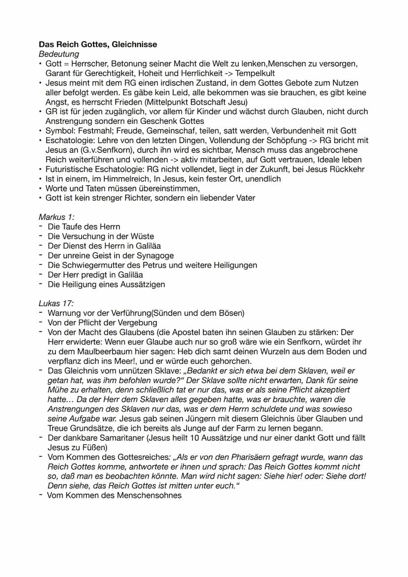 Inhaltsverzeichnis
Jesus Christus
1.1) Jesu Wirken
Lebensweg (Steckbrief)
Nachfolge
Wunder u. Wirkungen u. Interpretation
Gleichnisse ,,Das 