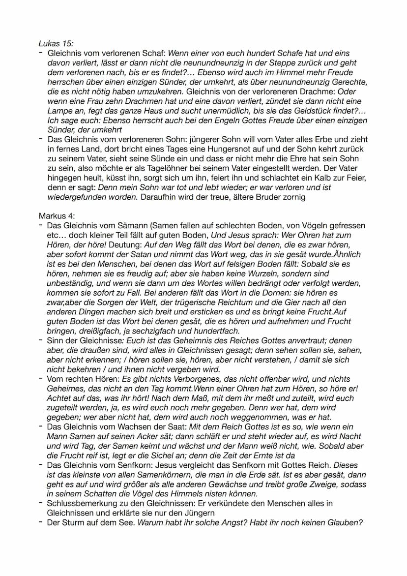 Inhaltsverzeichnis
Jesus Christus
1.1) Jesu Wirken
Lebensweg (Steckbrief)
Nachfolge
Wunder u. Wirkungen u. Interpretation
Gleichnisse ,,Das 