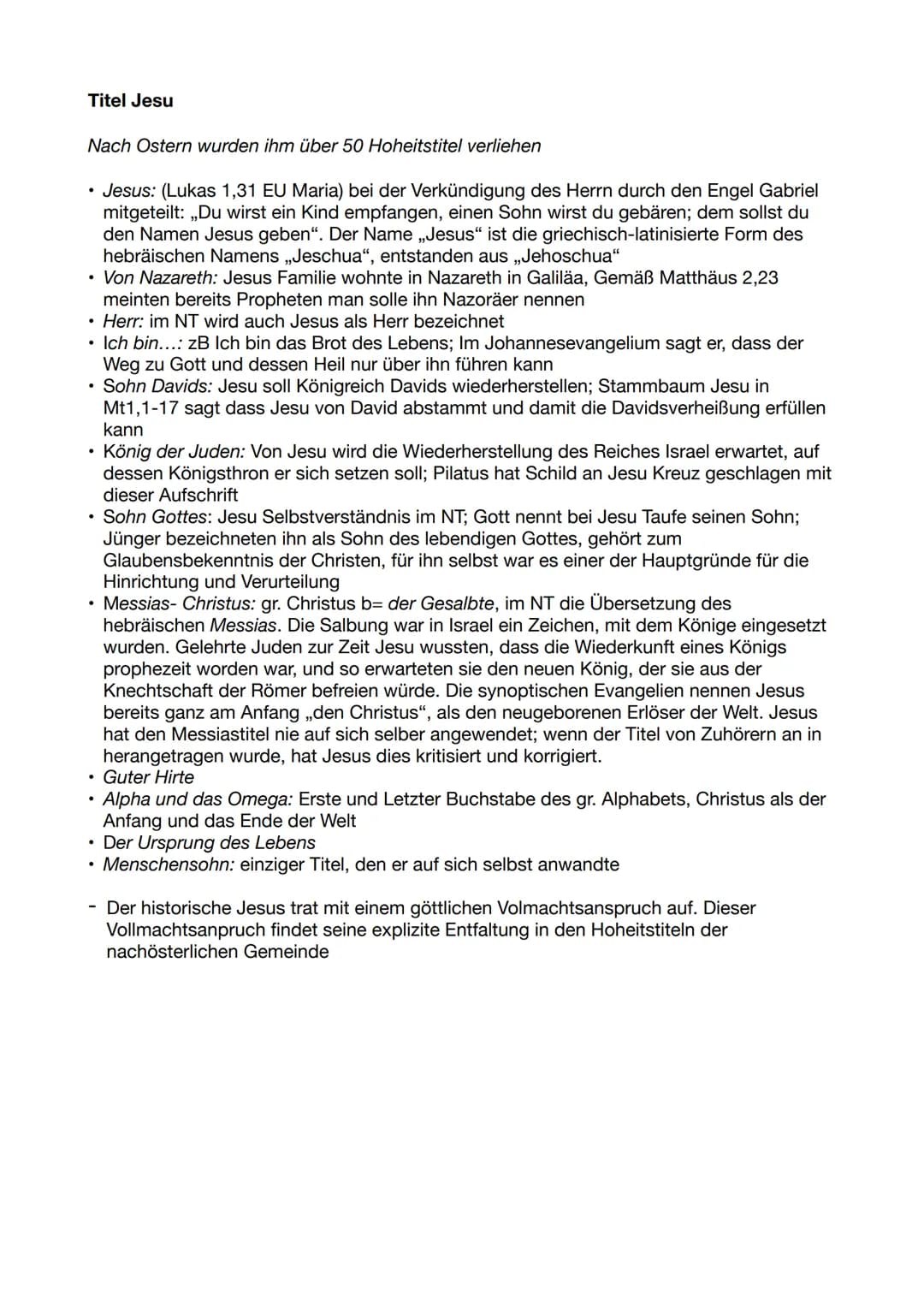 Inhaltsverzeichnis
Jesus Christus
1.1) Jesu Wirken
Lebensweg (Steckbrief)
Nachfolge
Wunder u. Wirkungen u. Interpretation
Gleichnisse ,,Das 