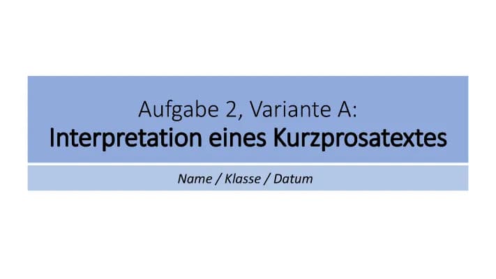 Know Interpretation Kurzgeschichte thumbnail