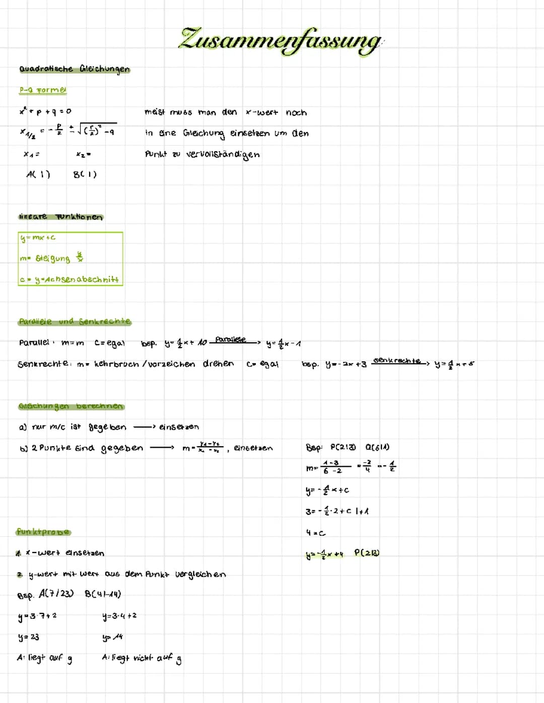 Mathe Zusammenfassung 