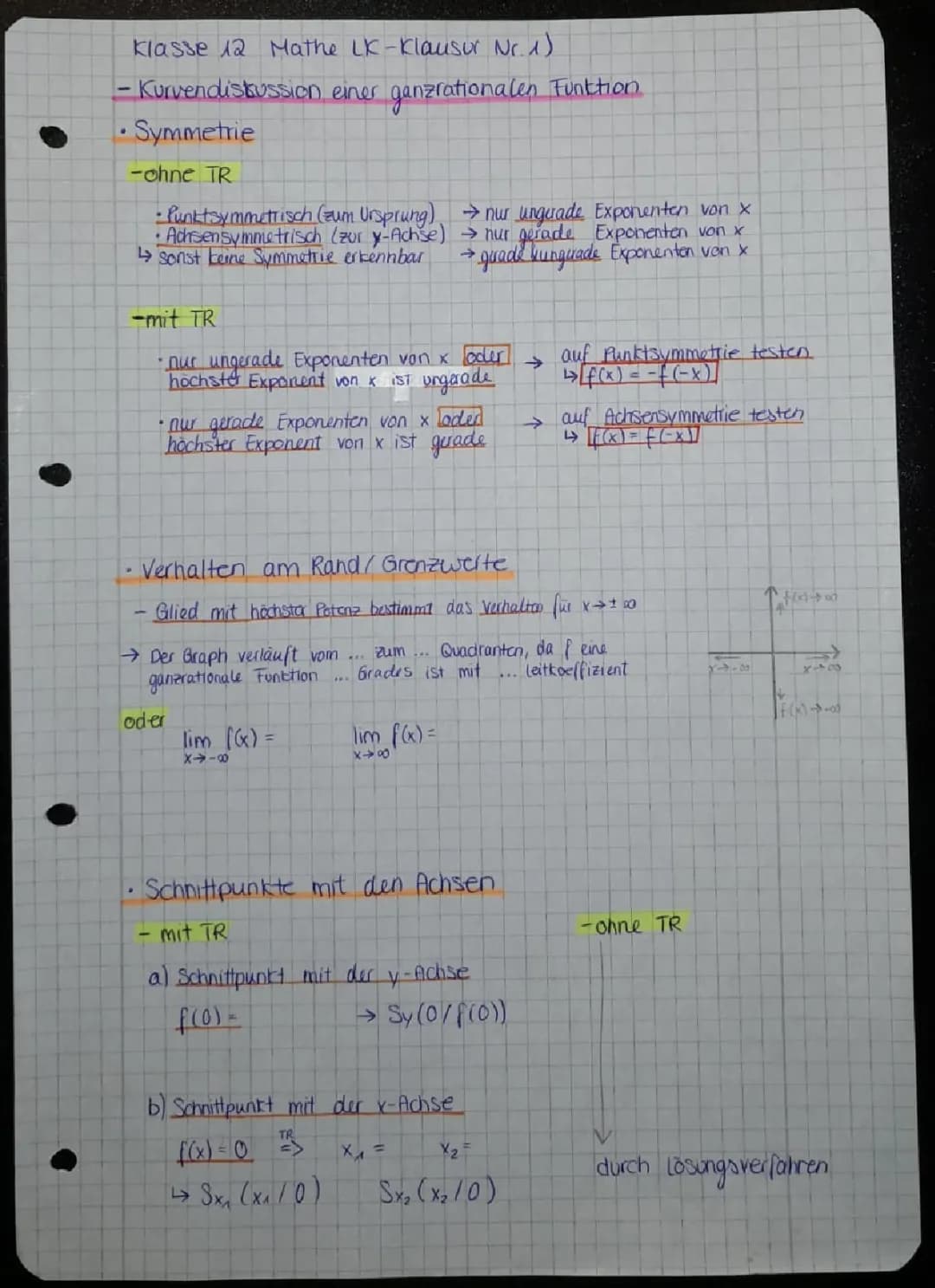 Einfache Kurvendiskussion: Aufgaben mit Lösungen für Klasse 11 und 12 PDF