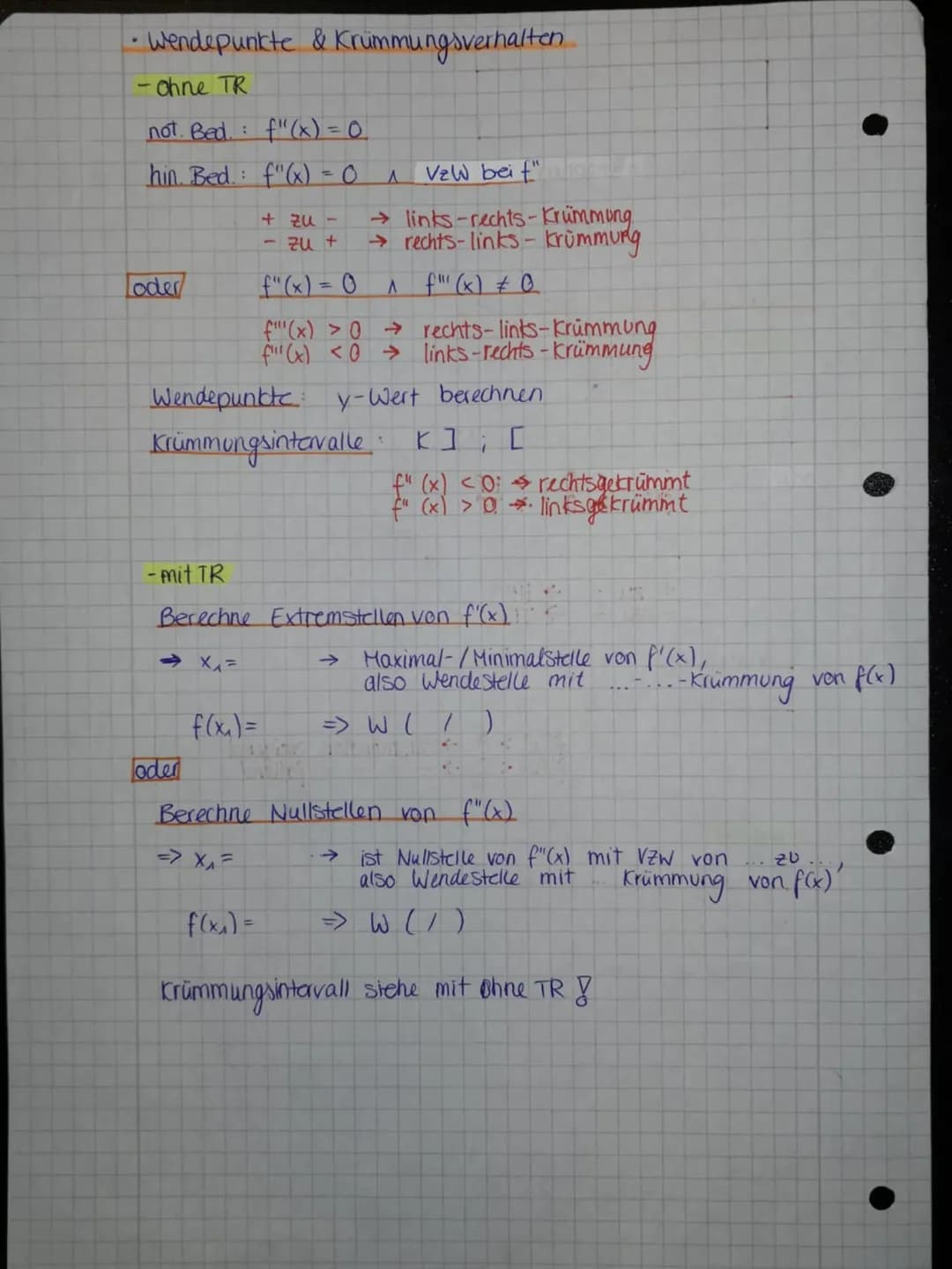 Klasse 12 Mathe LK-Klausur Nr. 1)
- Kurvendiskussion einer ganzrationalen Funktion
.
• Symmetrie
-ohne TR
• Punktsymmetrisch (zum Ursprung) 