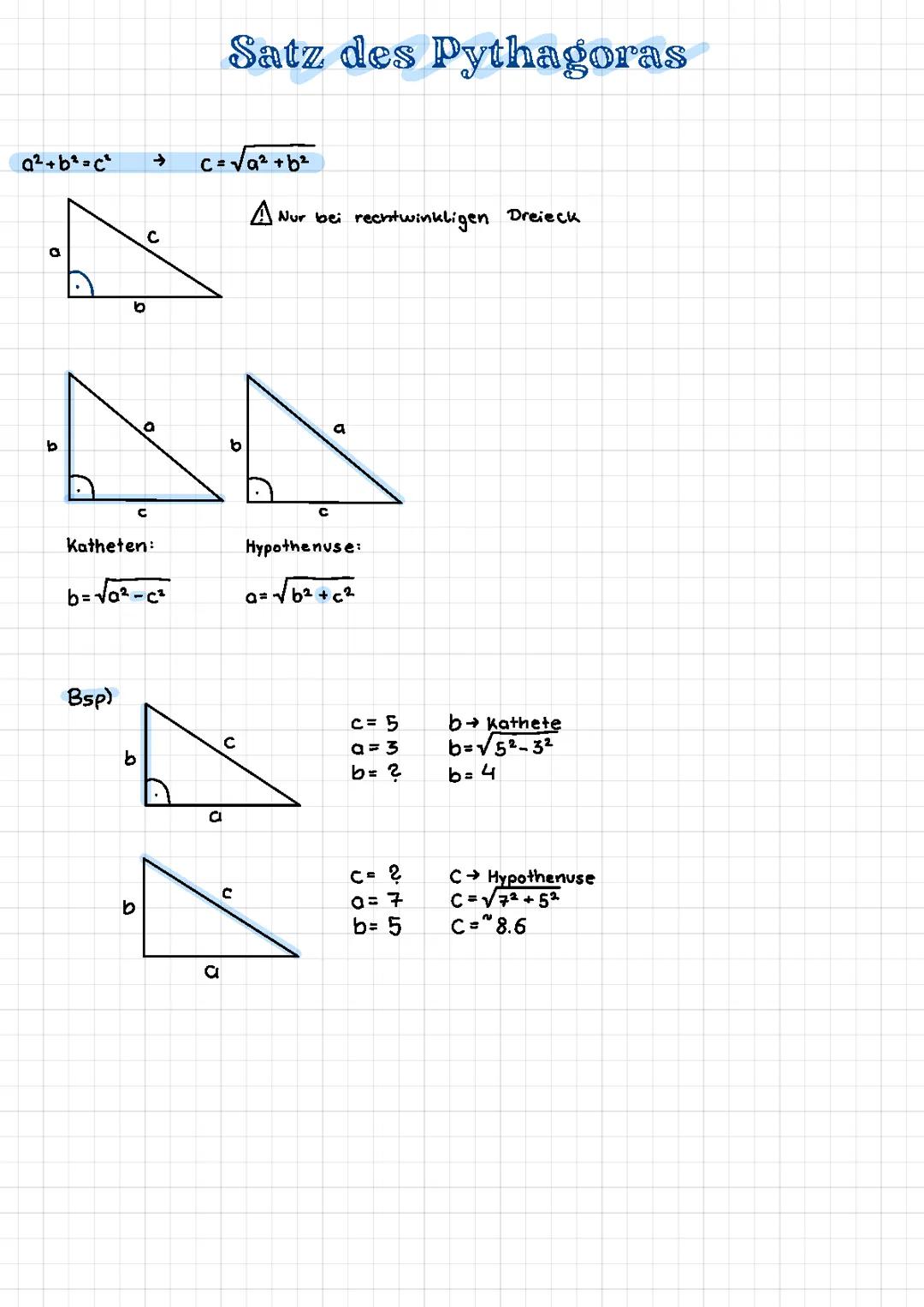 Satz des Pythagoras