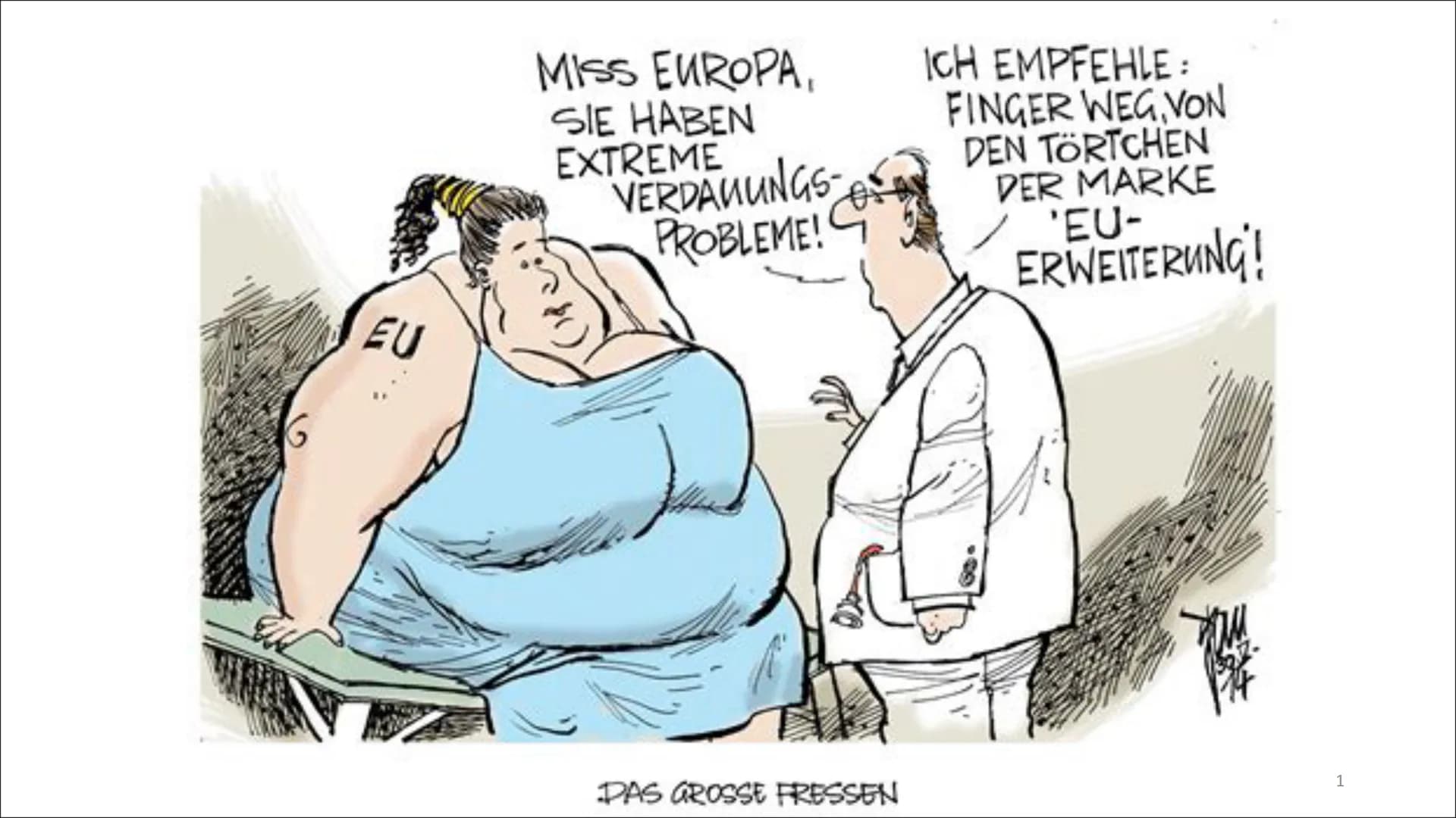 EU
MISS EUROPA,
SIE HABEN
EXTREME
VERDAUUNGS-
PROBLEME! C
PAS GROSSE FRESSEN
ICH EMPFEHLE:
FINGER WEG VON
DEN TÖRTCHEN
DER MARKE
'EU-
ERWEIT
