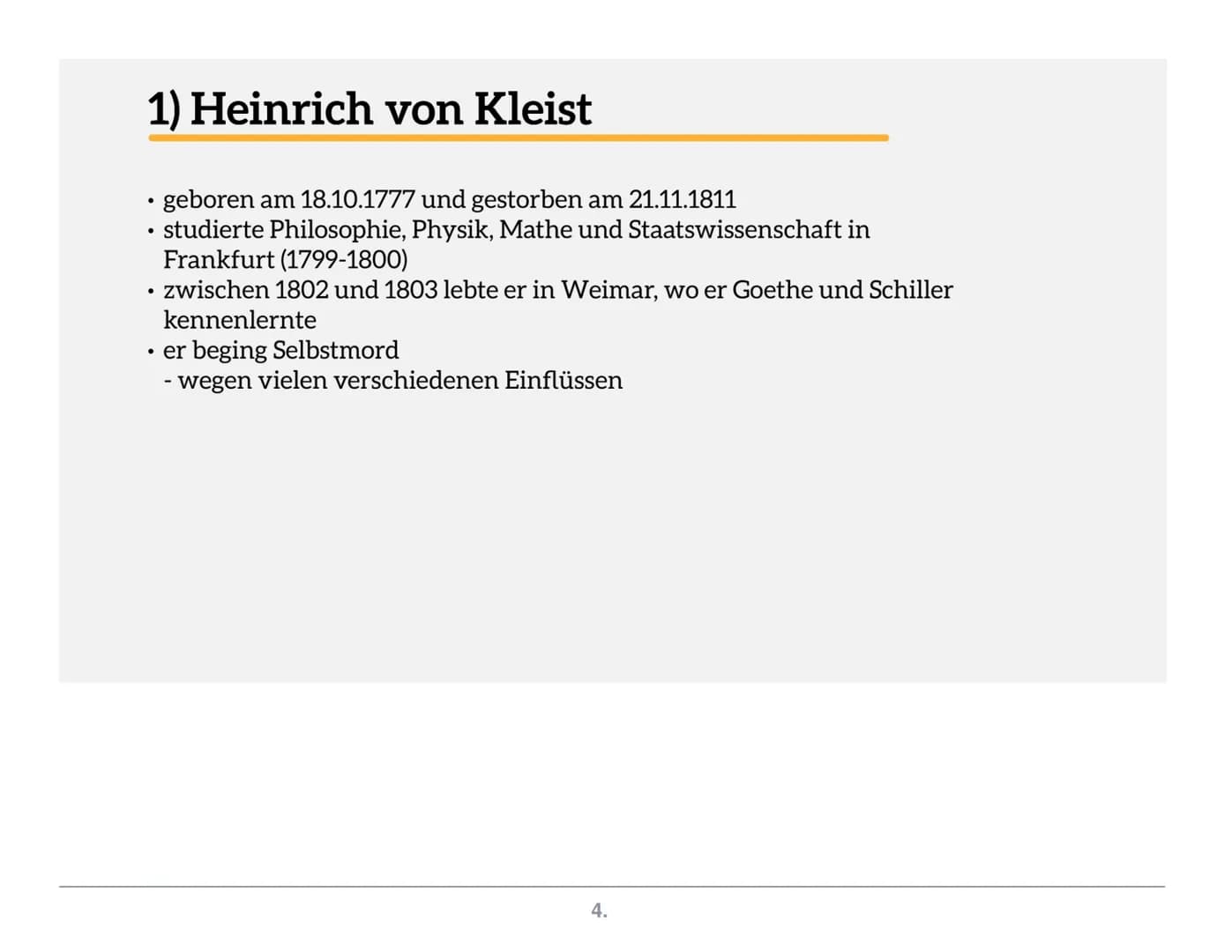 Die Marquise von O...
CLIMB TO
Your ABI
1. Inhaltsverzeichnis
1) Heinrich von Kleist
2) Inhaltliche Zusammenfassung
3) Erzähltechnik
3.1) Er