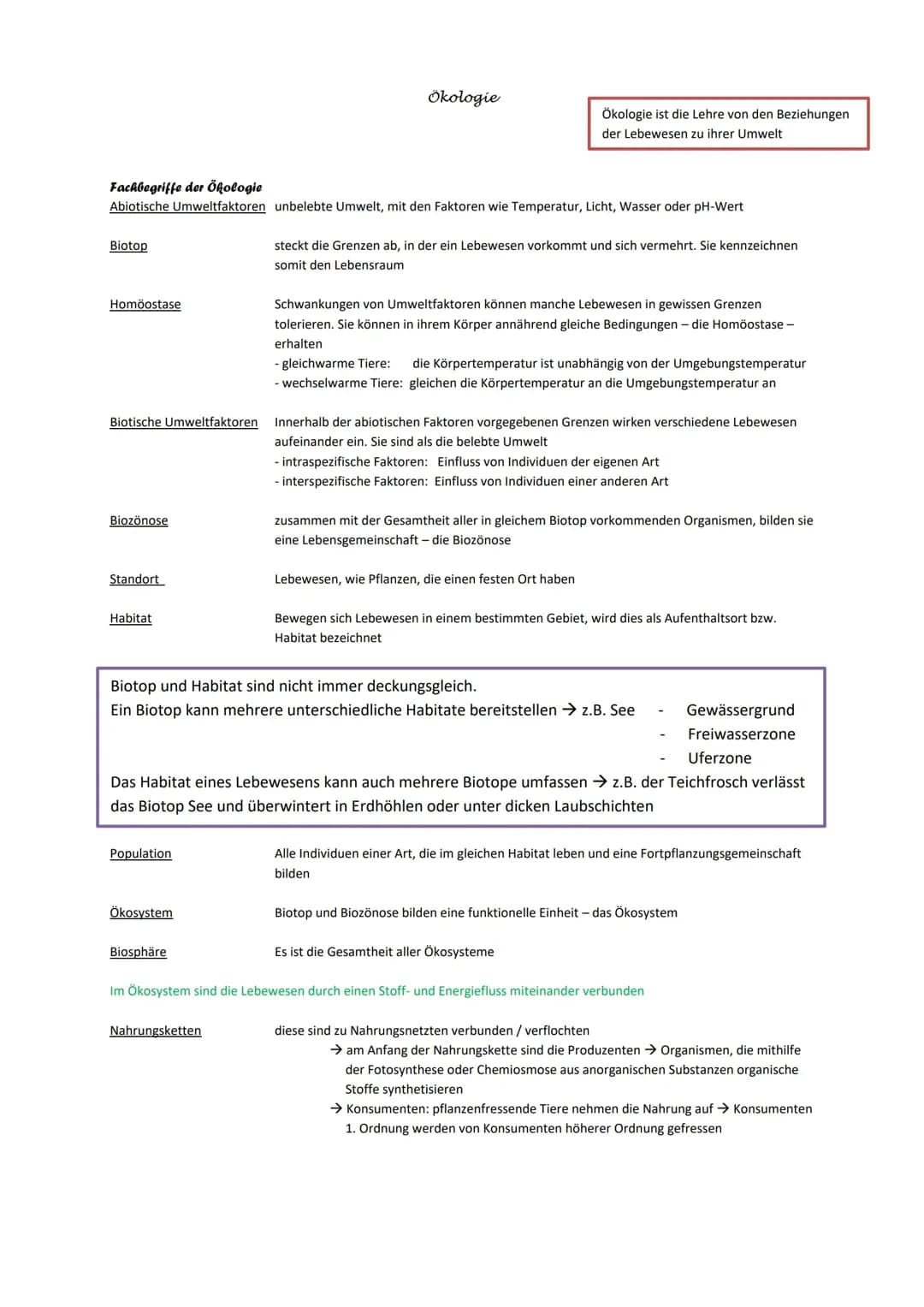Vorabi Ökologie, Fotosynthese, Zellatmung und Enzymatik