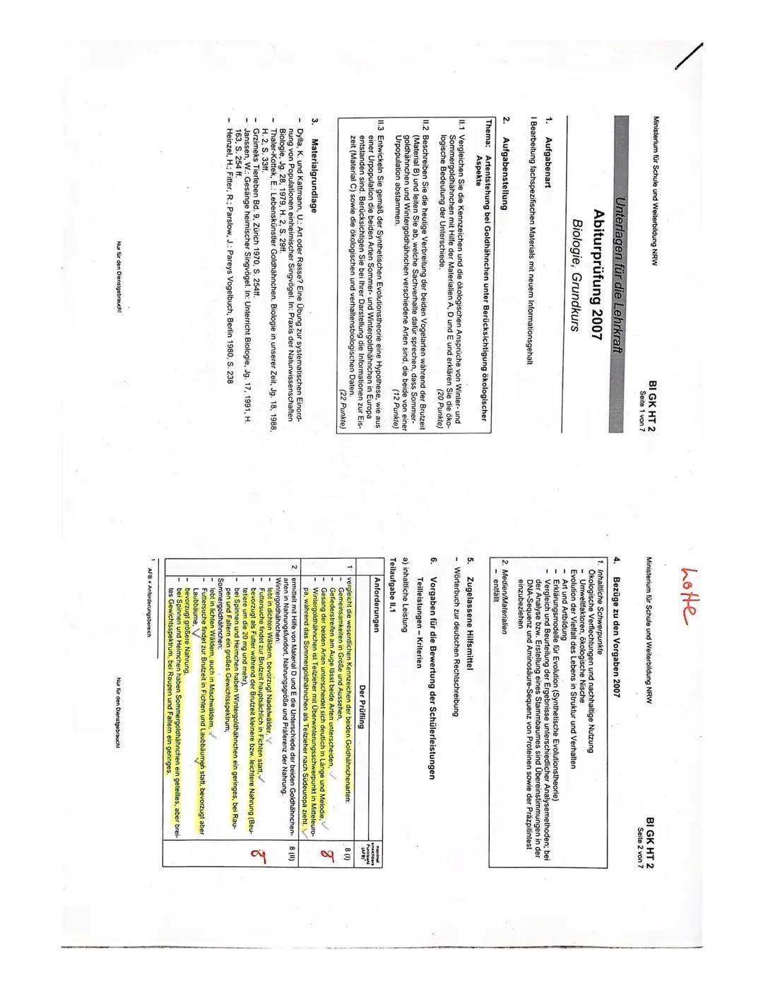 Vorabitur Evolution, GK 2+3 am 28.2.23 Peters, Gerads, Wrzeciono
| Ma
Thema: Artentstehung bei Goldhähnchen unter Berücksichtigung ökologisc