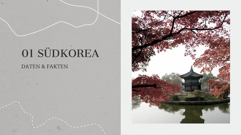 SÜDKOREA UND DER
KOREAKRIEG INHALTSVERZEICHNES
01
SÜDKOREA
DATEN & FAKTEN
03
KOREAKRIEG
DIE VERGANGENHEIT
02
KULTUR
TRADITIONELL &
MODERN
04