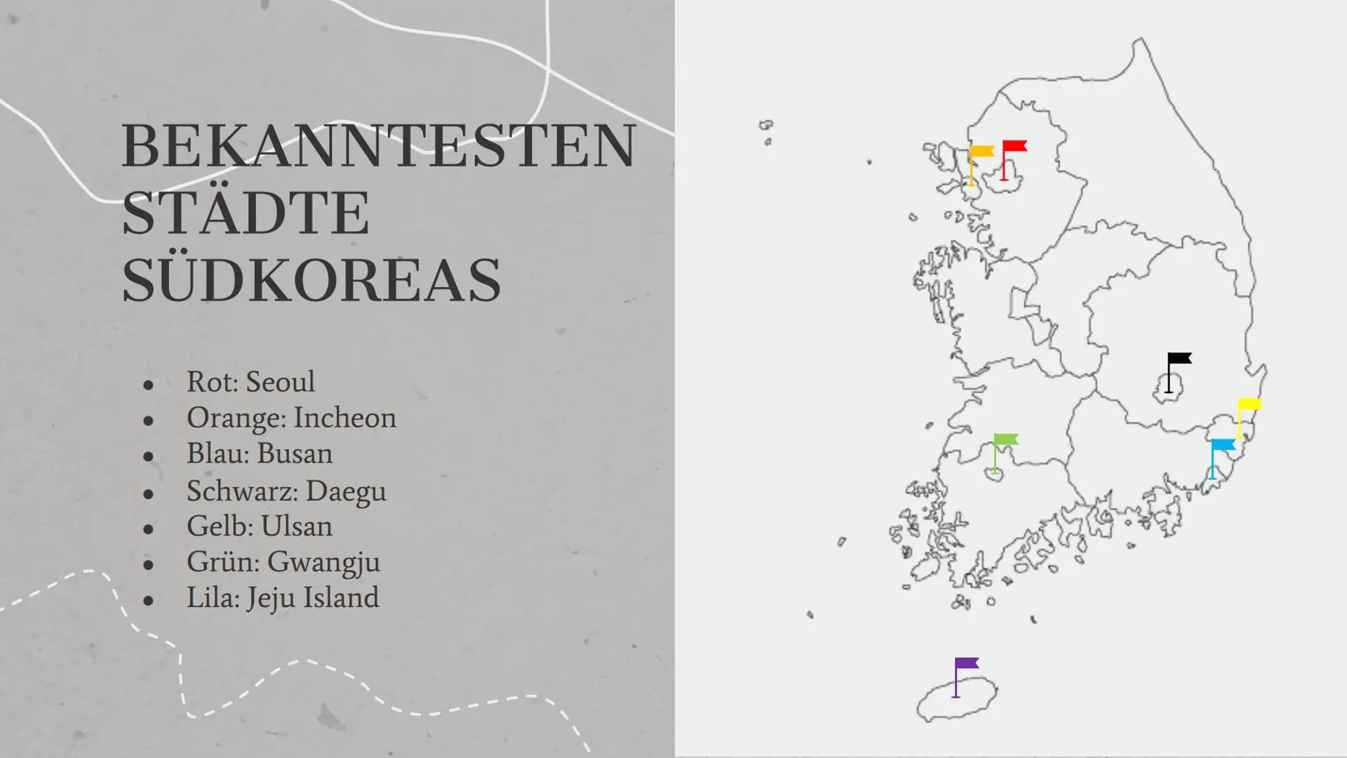 SÜDKOREA UND DER
KOREAKRIEG INHALTSVERZEICHNES
01
SÜDKOREA
DATEN & FAKTEN
03
KOREAKRIEG
DIE VERGANGENHEIT
02
KULTUR
TRADITIONELL &
MODERN
04