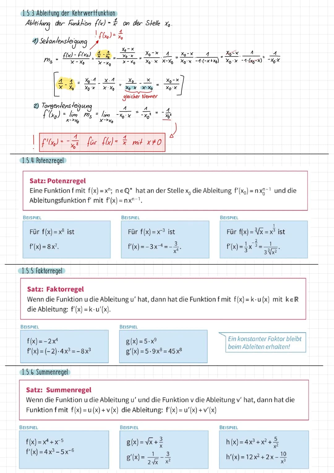 Themen
1.1 Steigung eines Funktionsgraphen in einem Punkt
1.2 Grafisches Differenzieren
1.3 Durchschnittliche Änderungsrate
1.4 Lokale Änder