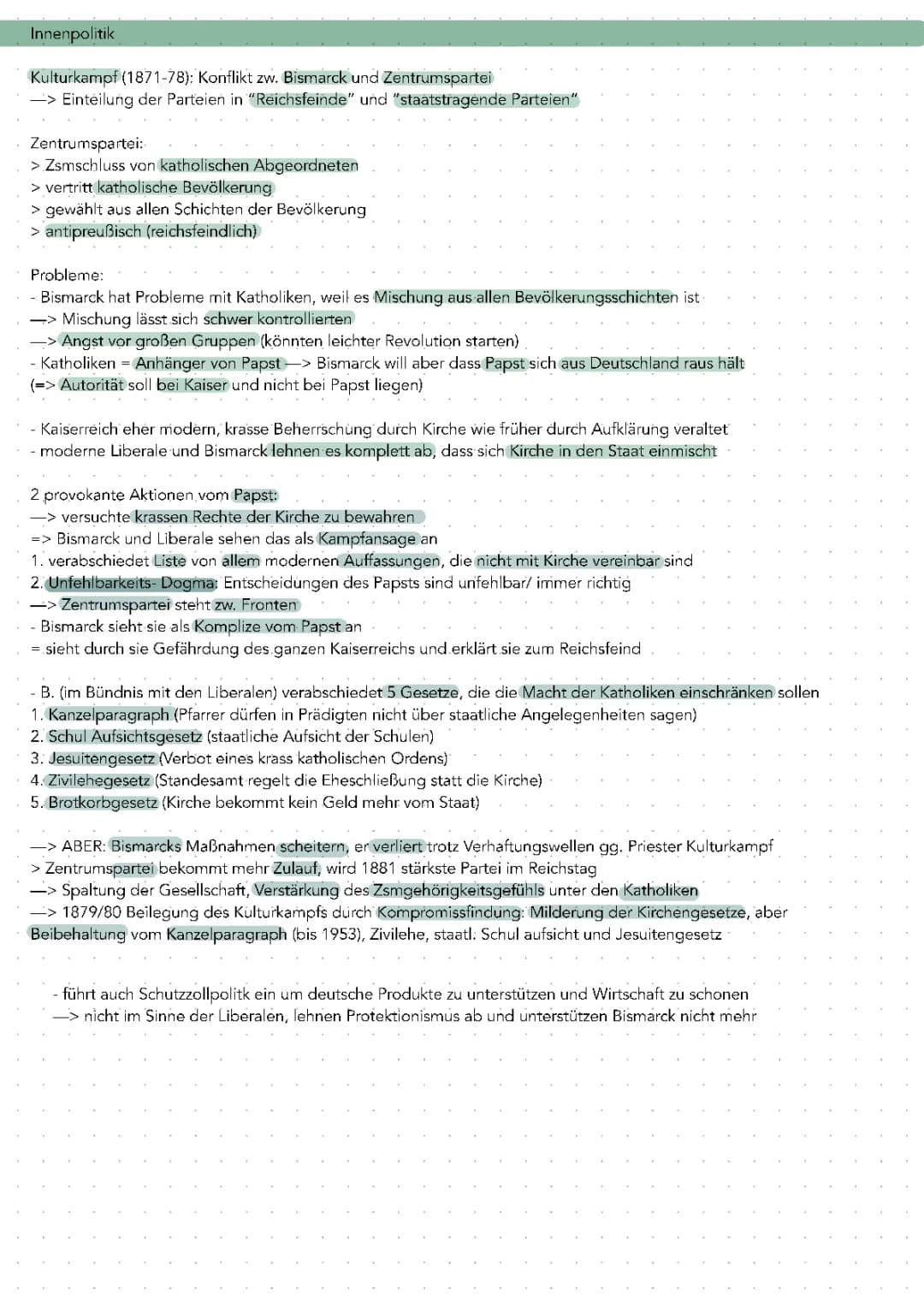 Innenpolitik Bismarcks