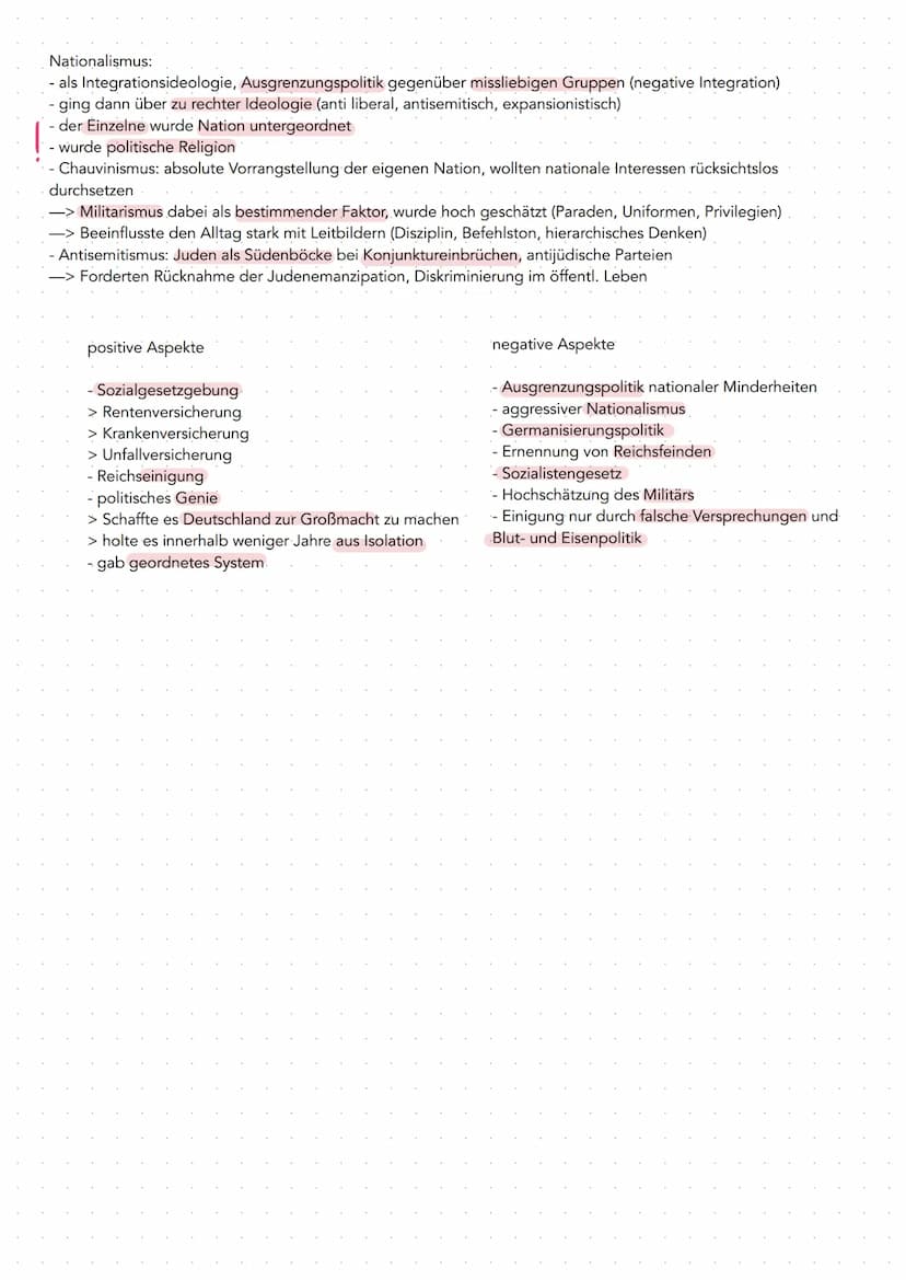 Innenpolitik
Kulturkampf (1871-78): Konflikt zw. Bismarck und Zentrumspartei
-> Einteilung der Parteien in "Reichsfeinde" und "staatstragend