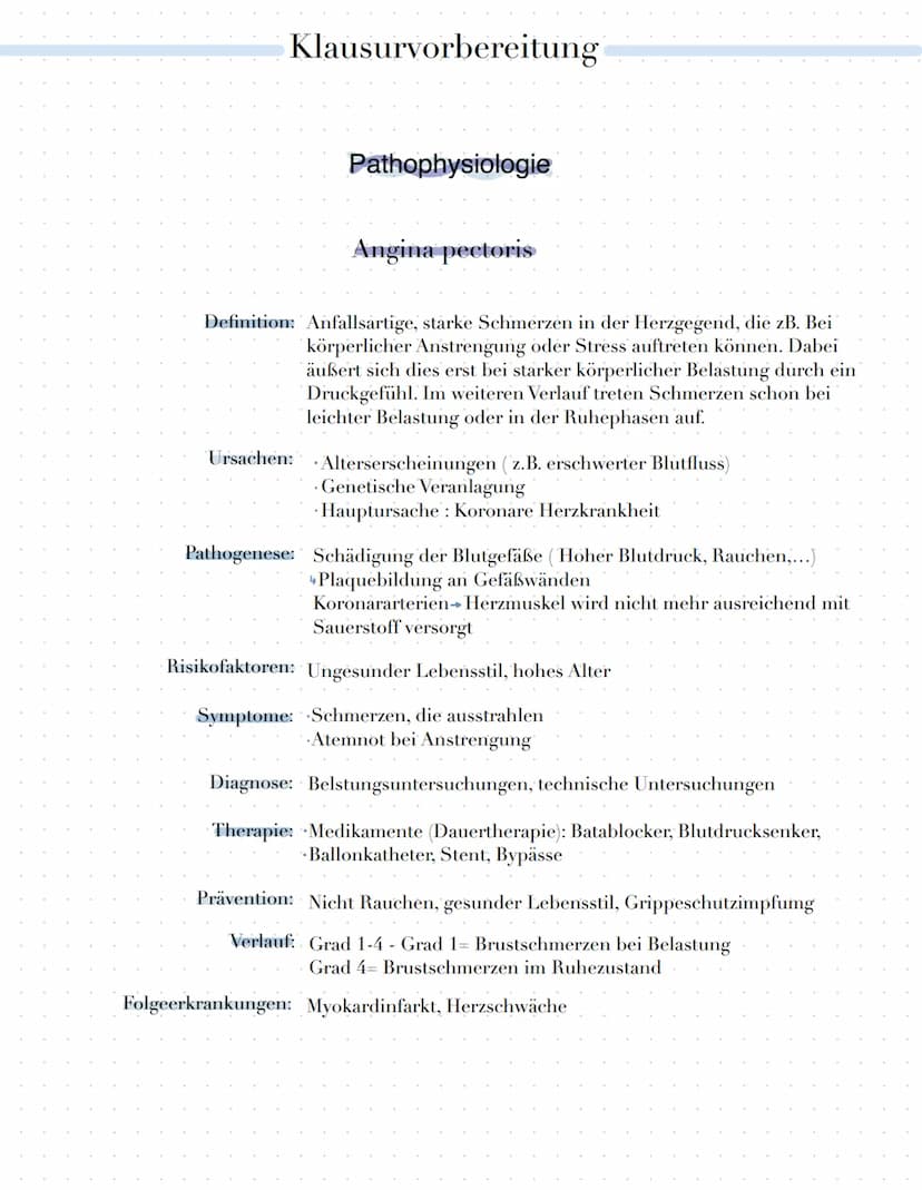 Klausurvorbereitung
Themenübersicht
•Herz-Kreislauf-System
Herzschlag
Herzerregungsweiterleitug
• EKG Kurve physiologisch und Pathologisch
A