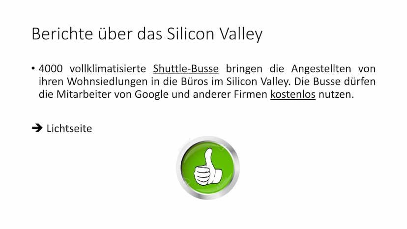 Wirtschaftscluster
Silicon Valley Was machen die Firmen des Clusters?
Unternehmen
Adobe Systems
•
Apple
• Cisco
Ebay
Google
Facebook
• Intel
