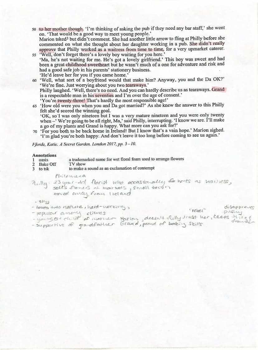 2021/22 11/II
En increased level
name: Saskia B.
Topic: Working on a literary text
Date: 5th May, 2022
Working time: 90 minutes
Electronic a