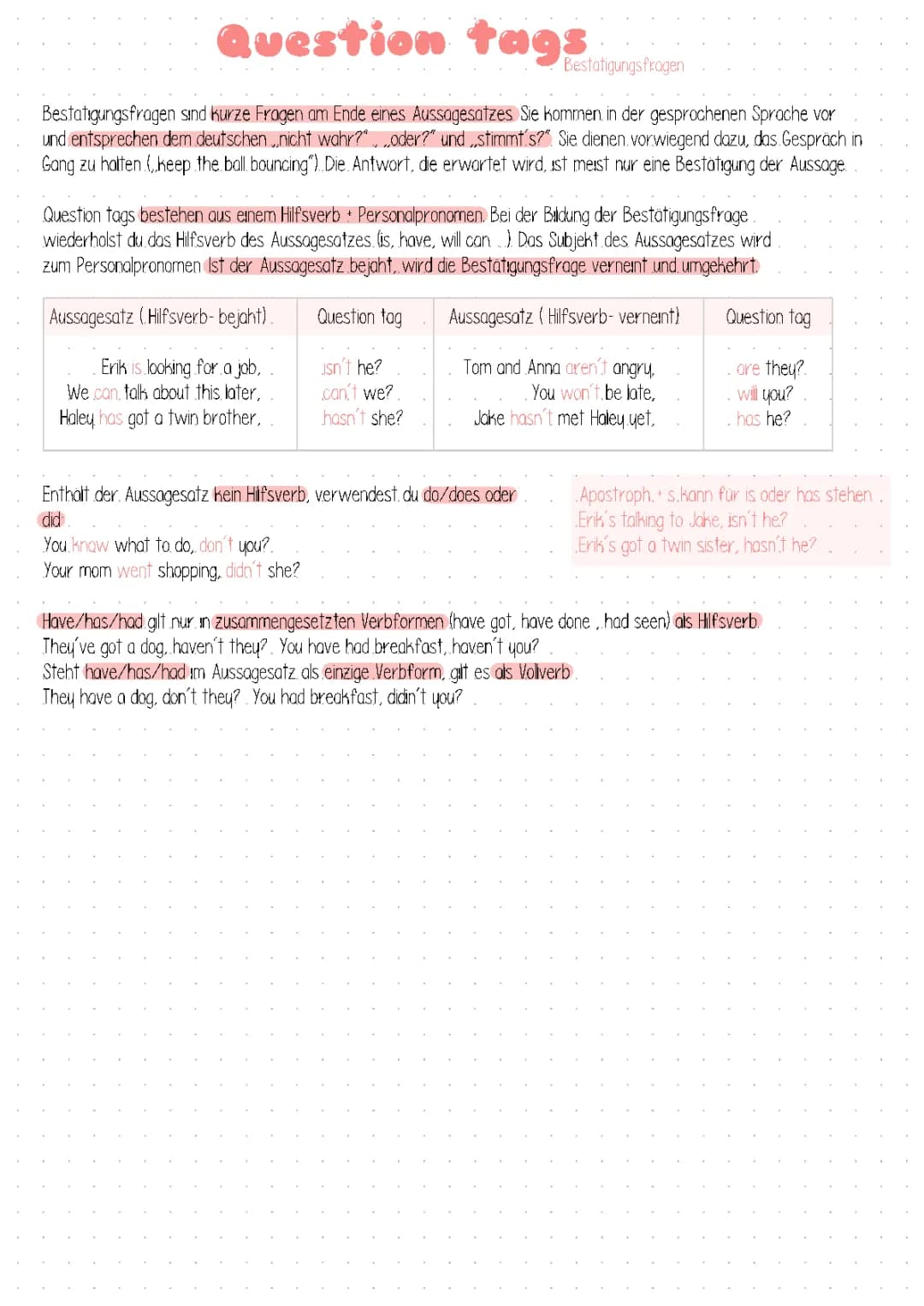 Question tags