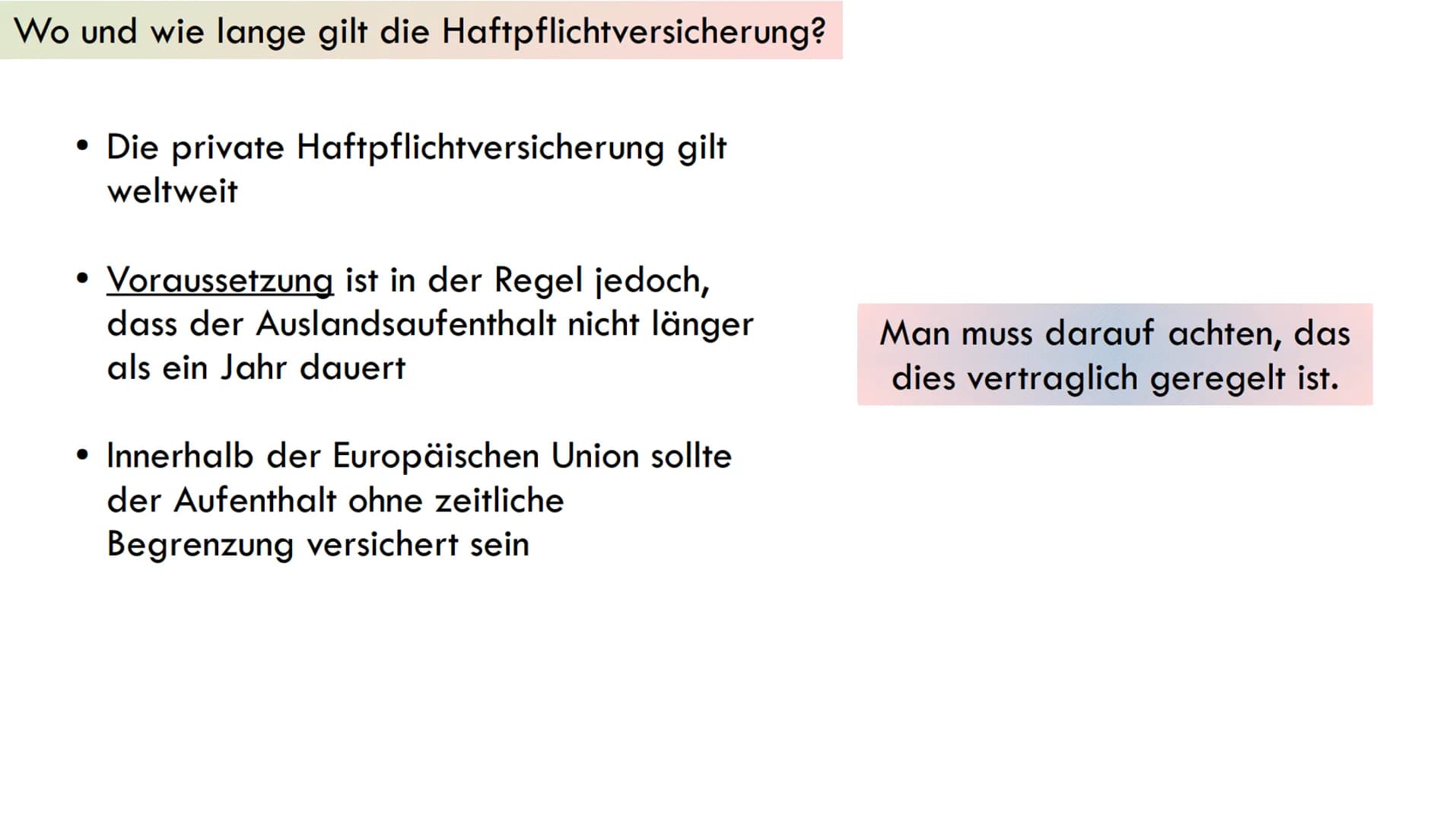 Haftpflichtversicherung Gliederung
1. Was ist eine Haftpflichtversicherung?
2. Allgemeine Informationen
3. Tarife
4. Wie hoch sollte man sic