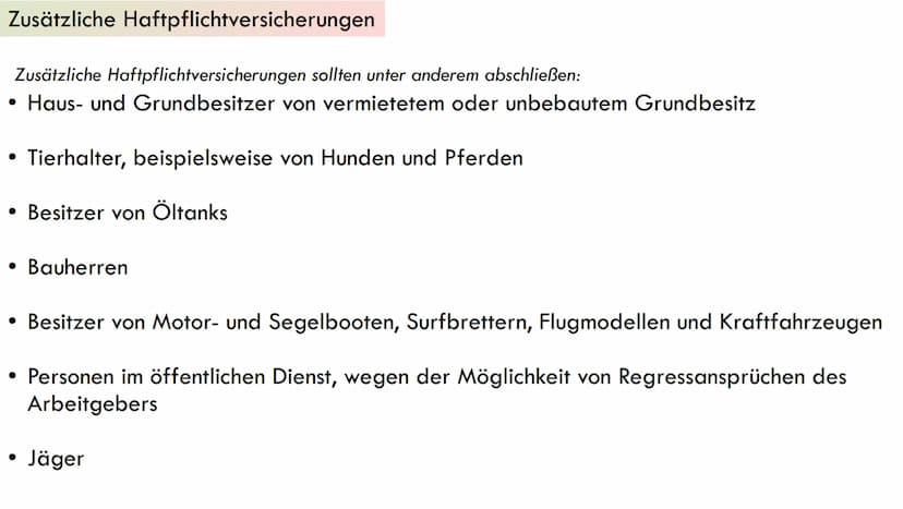 Haftpflichtversicherung Gliederung
1. Was ist eine Haftpflichtversicherung?
2. Allgemeine Informationen
3. Tarife
4. Wie hoch sollte man sic