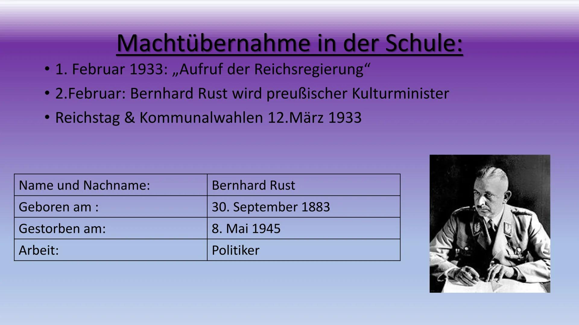 Schulen im NS-staat
道等
F
Präsentation von: Hüsna Aslan NS Erziehungsideale
Gliederung:
Stundenplan /(Unterrichtsinhalte)/Hitlers Ansicht
❖Sä