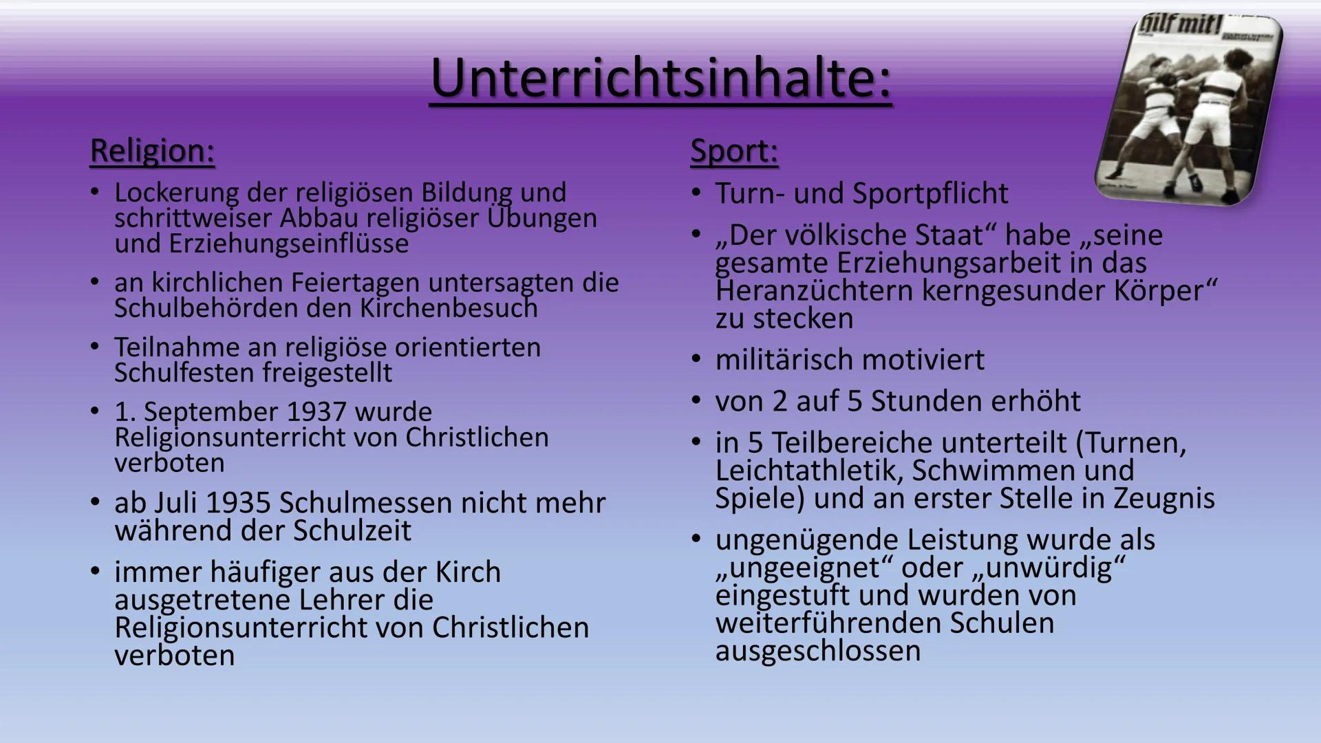 Schulen im NS-staat
道等
F
Präsentation von: Hüsna Aslan NS Erziehungsideale
Gliederung:
Stundenplan /(Unterrichtsinhalte)/Hitlers Ansicht
❖Sä