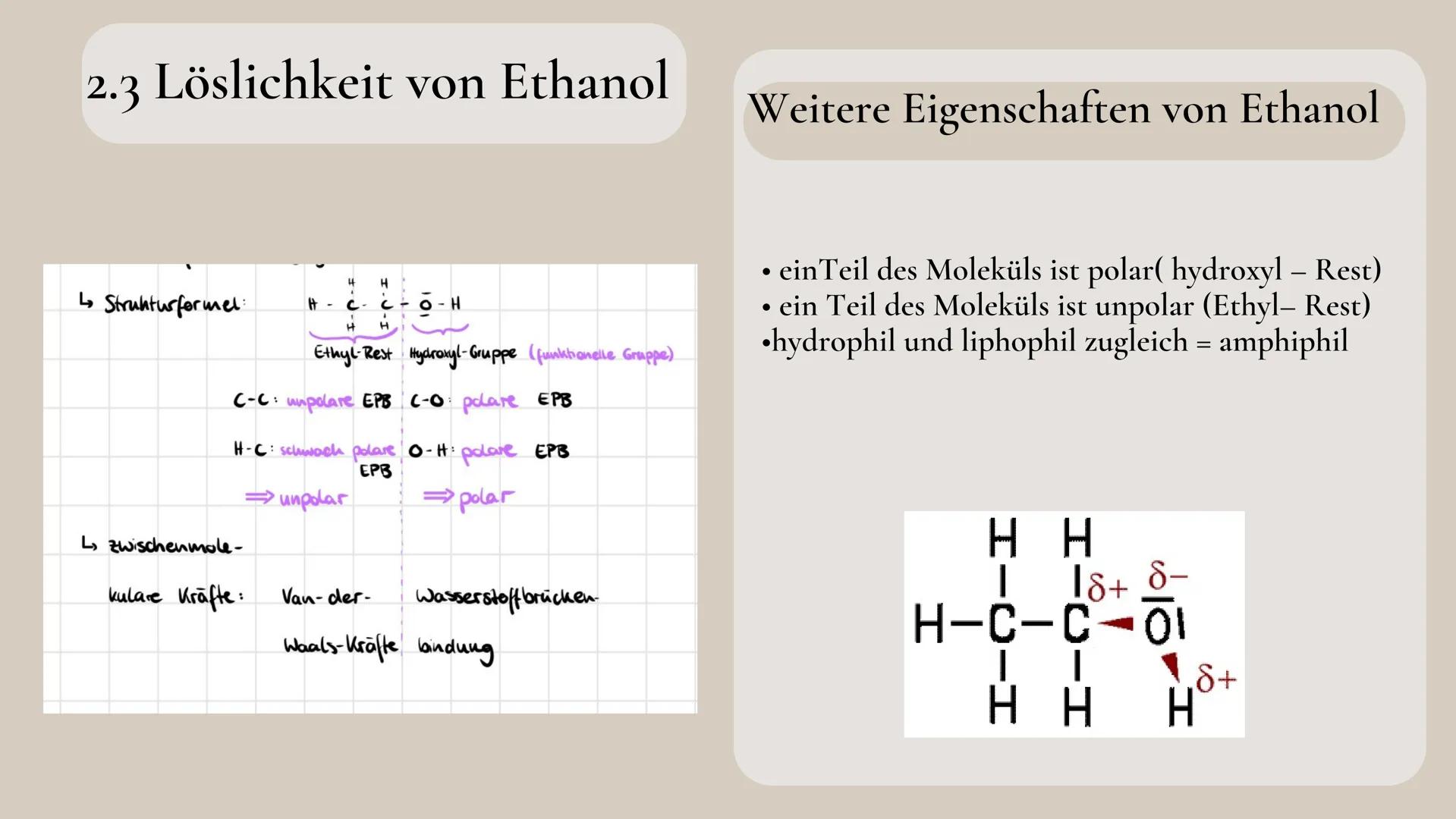 Ethanol als
Trinkalkohol

ETHANOL
90% P.A.
CH$_3$CH$_2$OH

Ethanol

C$_2$H$_6$O ΟΙ

02

Gliederung

Alkanole

03

04

Eigenschaften von
Etha