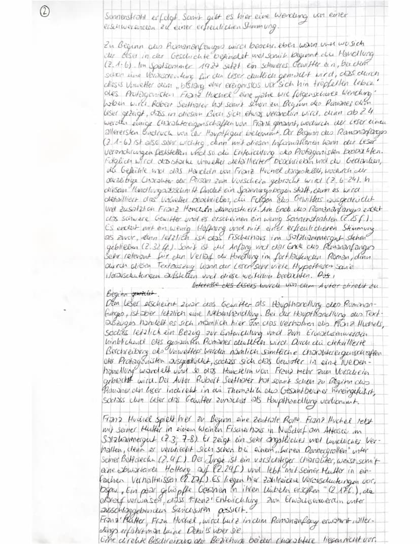 Prossanalyse des Romananfanges 1. Der Trakkant") - S. 7-8
Der Roman Der Trafikiant" wurde von Robert Seethaler verfasst und ist im
Jahr 2012