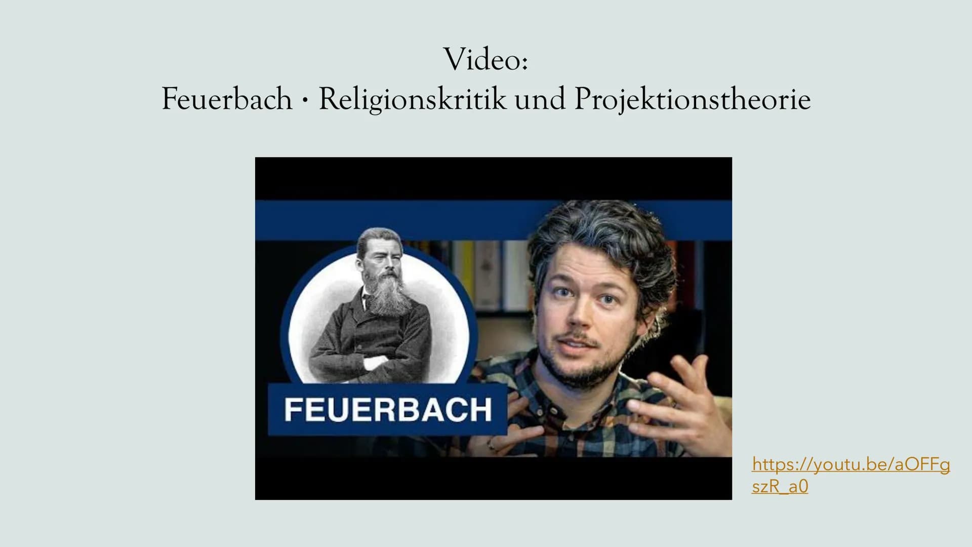 Feuerbachs
Projektionstheorie
und Religionskritik
(1804-1872), deutscher
Philosoph Biografie
Inhaltsverzeichnis
Die
Projektionsthese
Feuerba