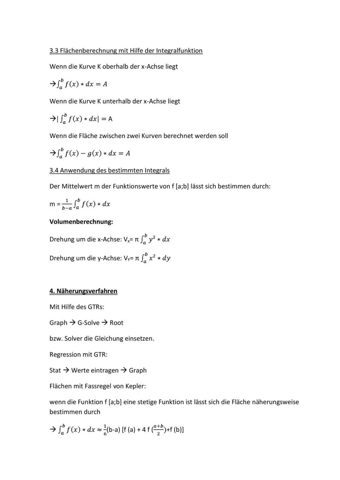 # Mathematik Abitur Zusammenfassung
1.Analysis

1.1 Grundlagen:

Ableitung f'(u) ist Steigung in Punkt P (u/f(u)) auf K
f(x) = a*x f'(x) = a