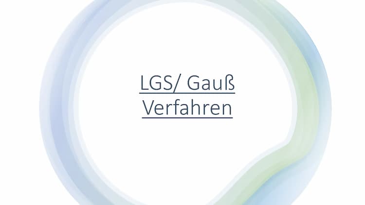 Know LGS/ Gauß-Verfahren thumbnail